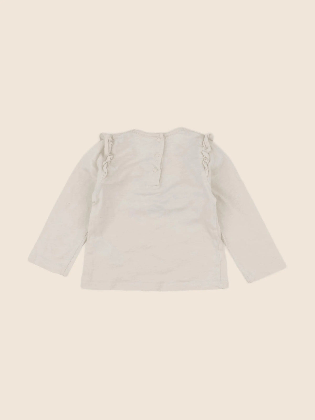 Vertbaudet - tee-shirt beige - 12 mois
