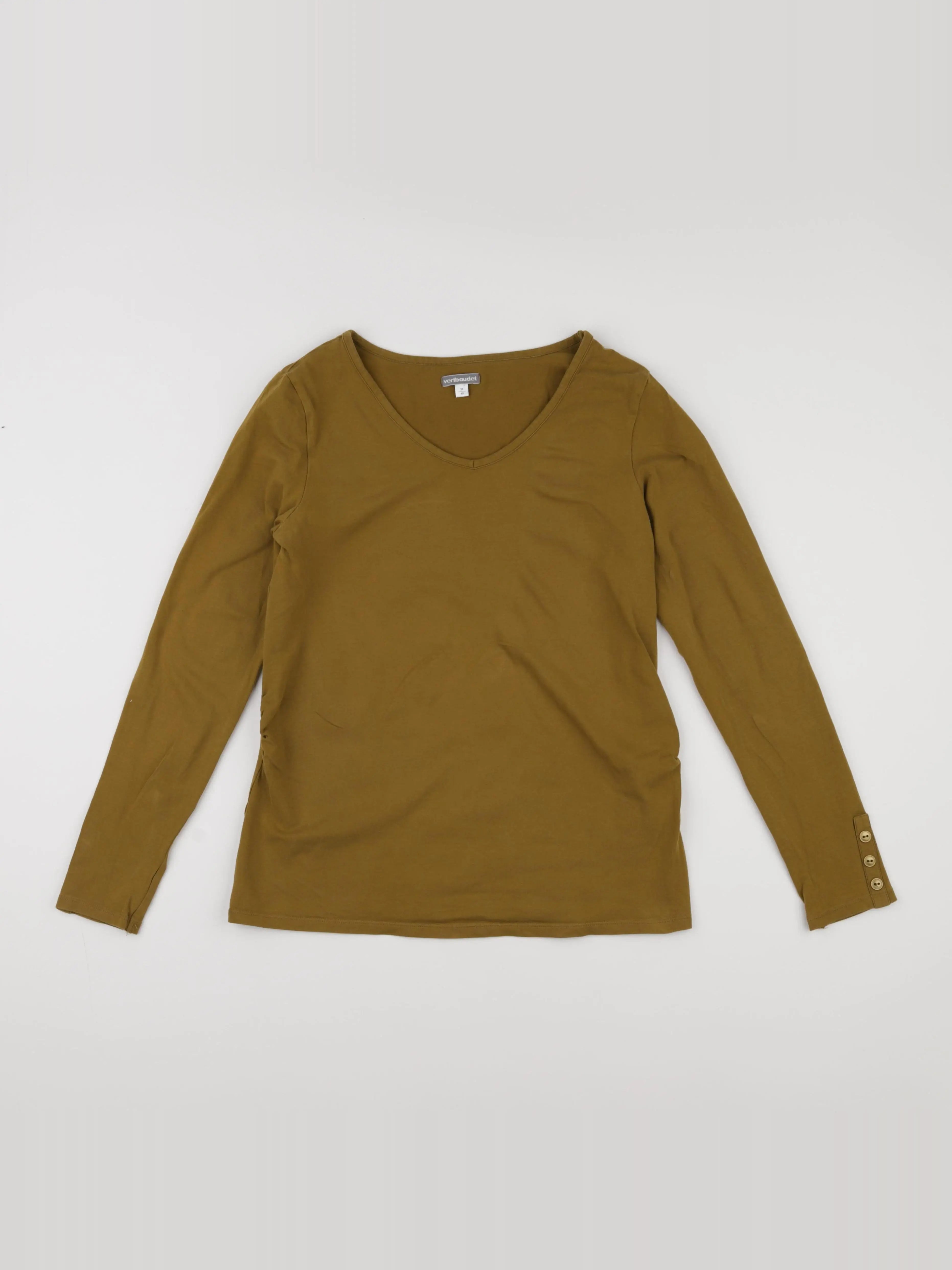 Vertbaudet - tee-shirt grossesse marron - 38 à 40