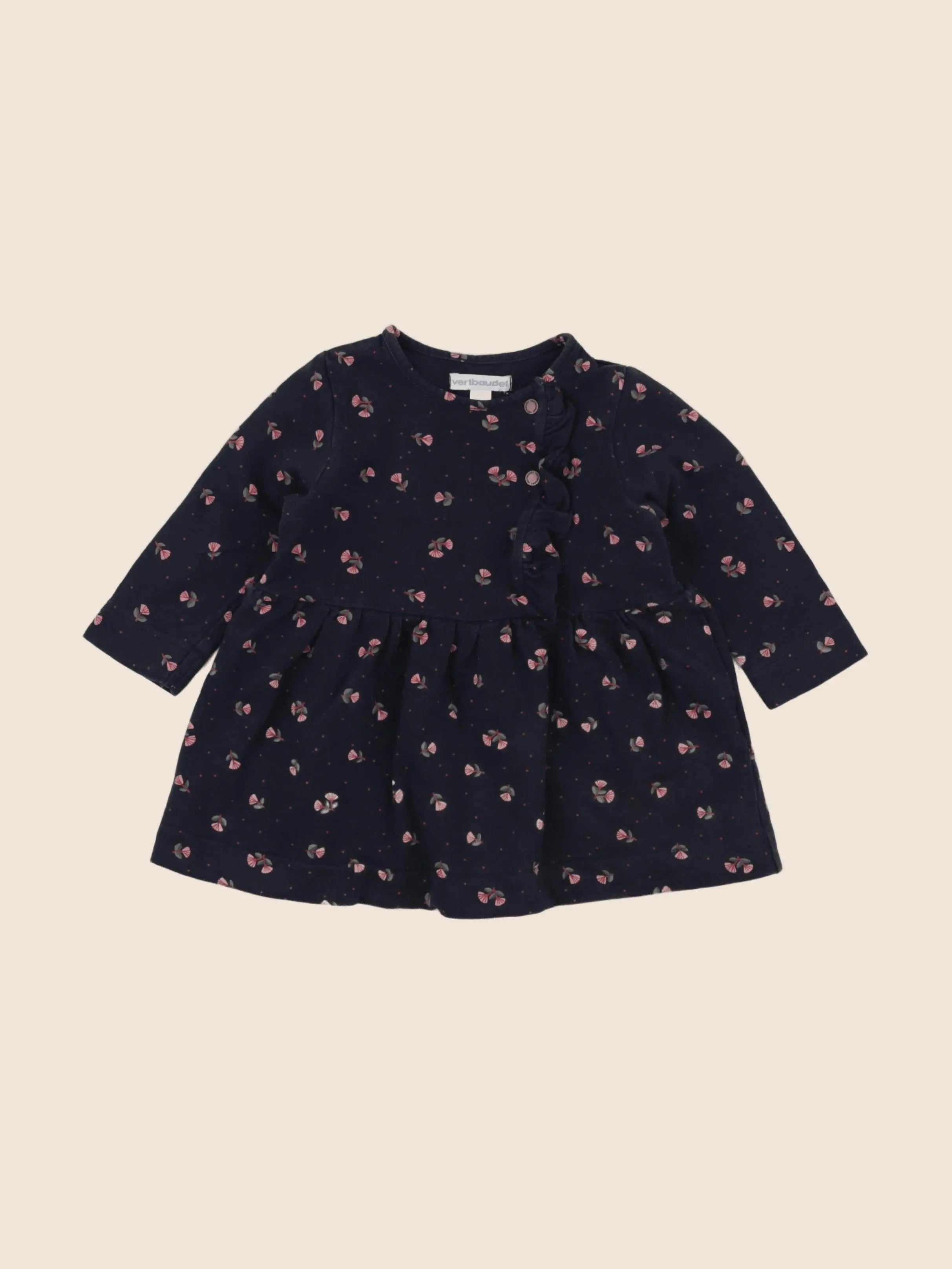 Vertbaudet - robe bleu - 9 mois