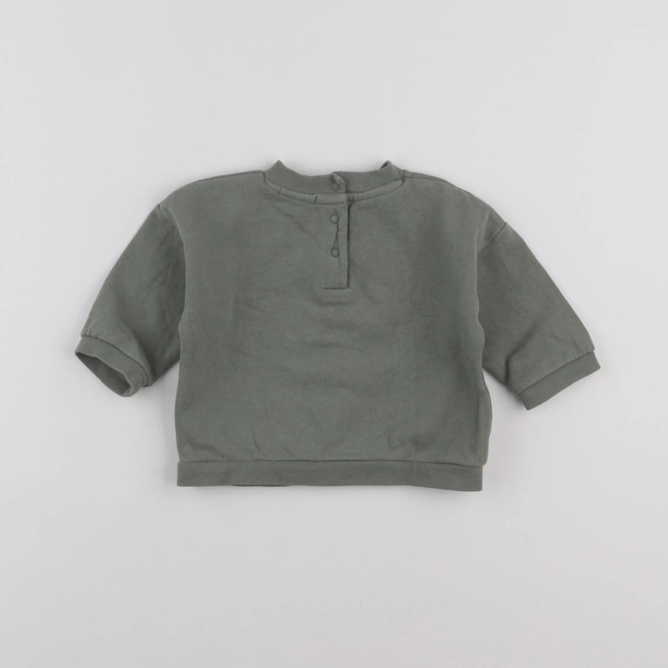 Vertbaudet - sweat vert - 9 mois