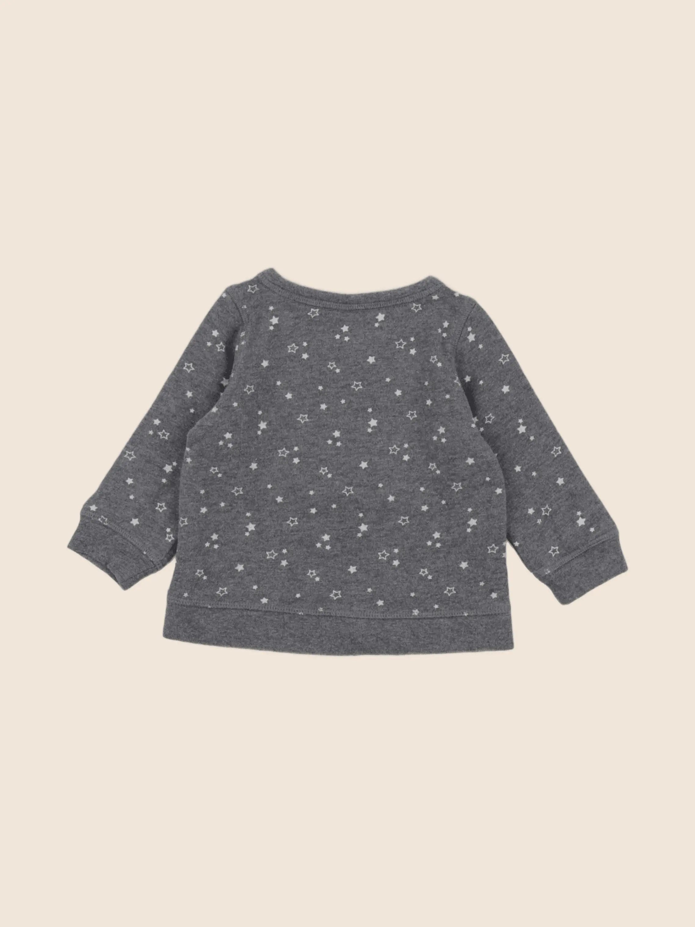 H&M - sweat gris - 3/6 mois