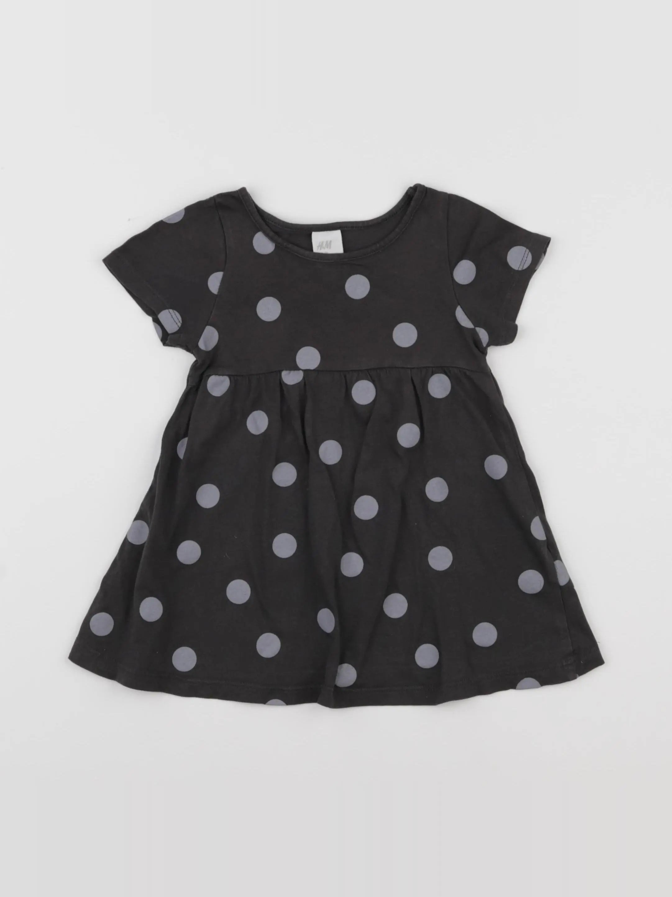 H&M - robe gris - 12/18 mois