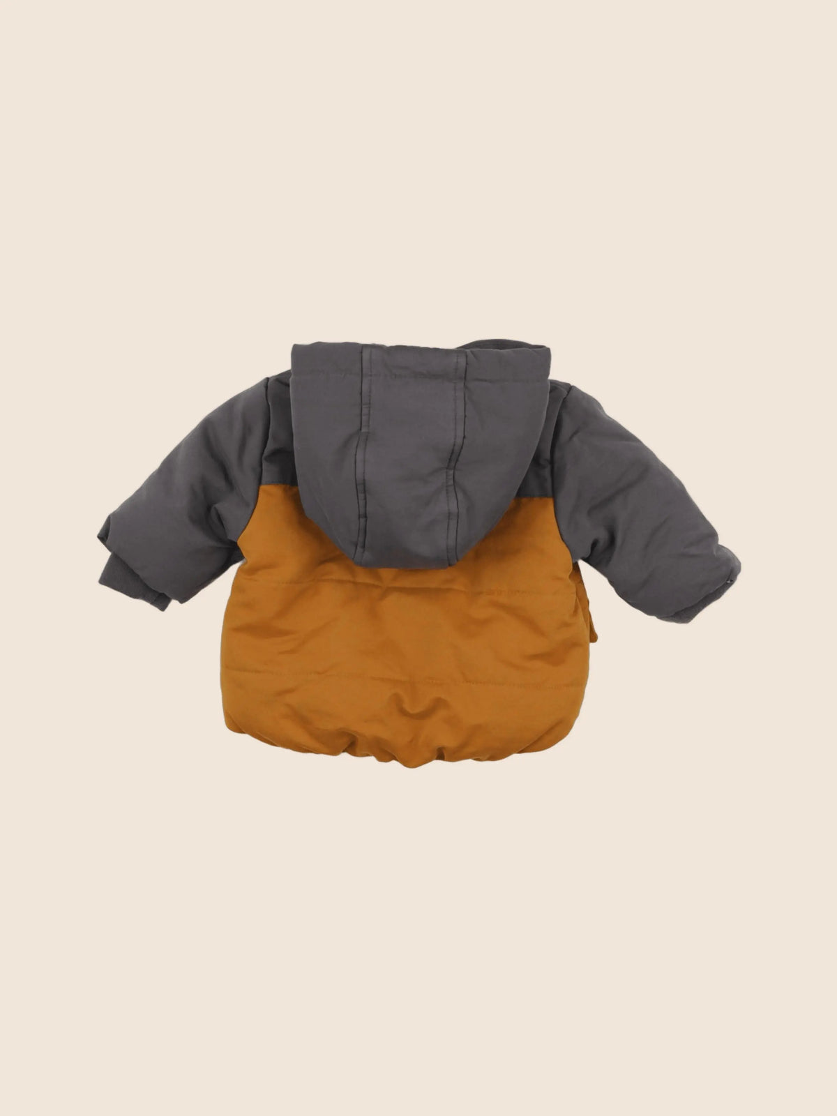 Vertbaudet - doudoune gris, marron - 3 mois