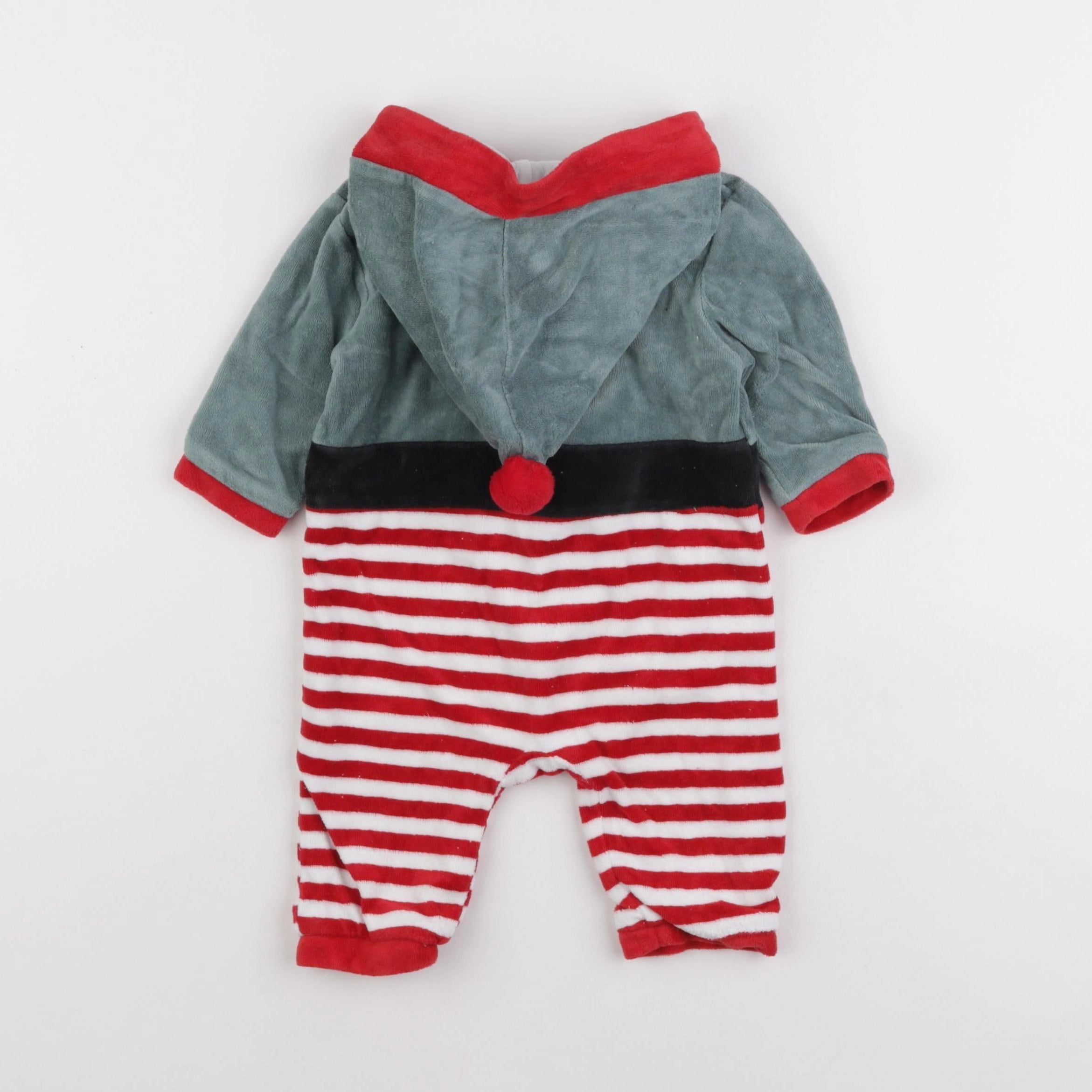 Vertbaudet - pyjama velours vert - 6 mois