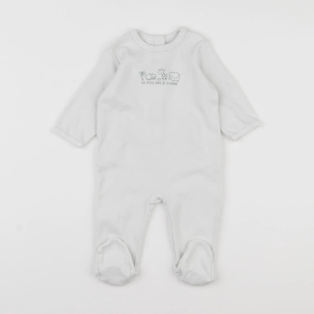 Vertbaudet - pyjama coton blanc - 6 mois