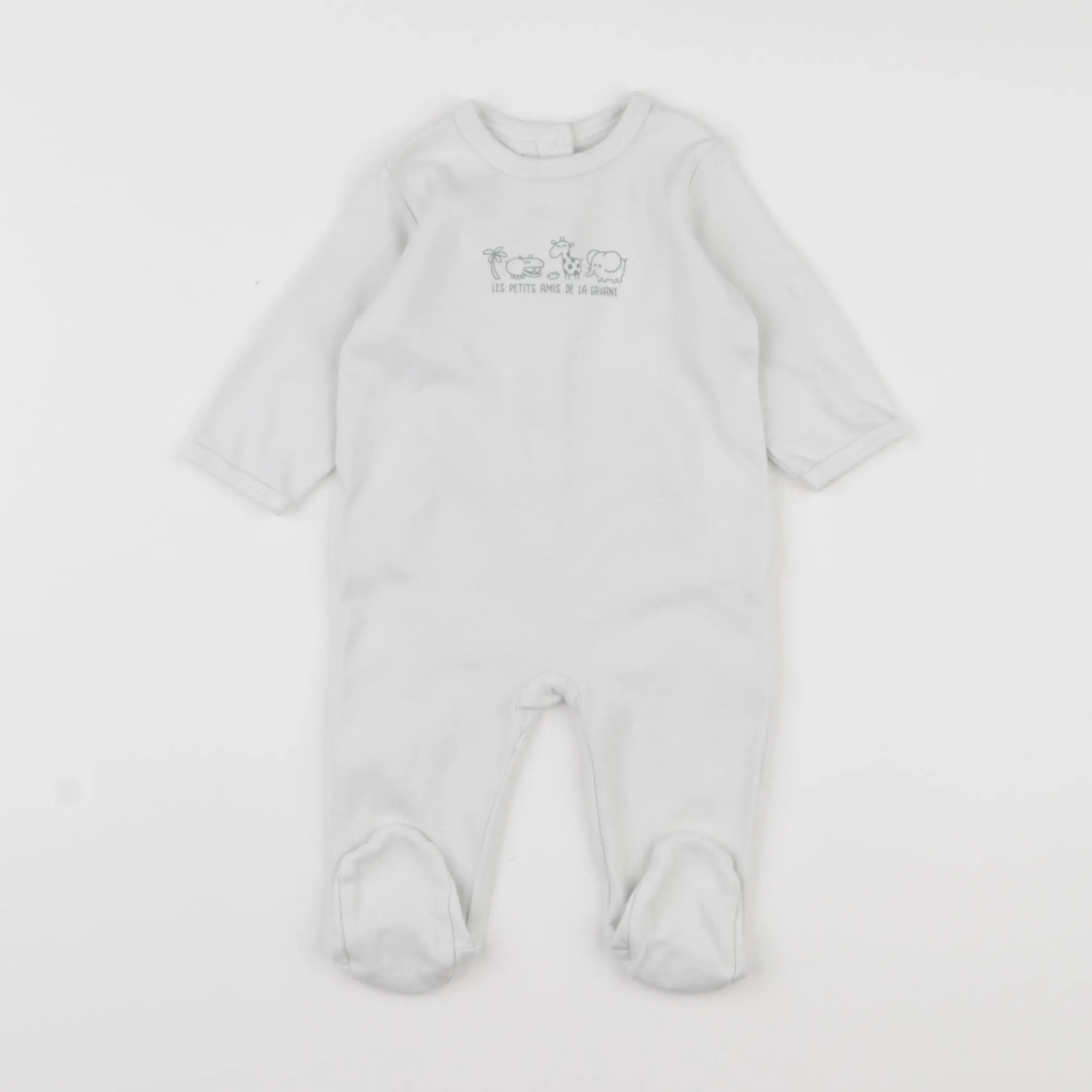 Vertbaudet - pyjama coton blanc - 6 mois