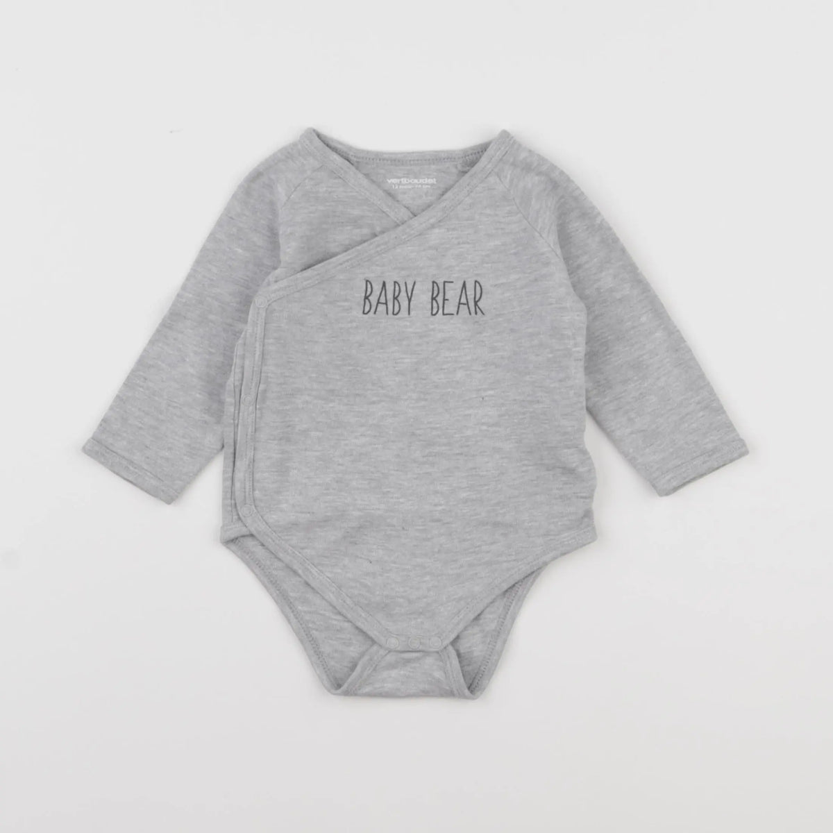 Vertbaudet - body gris - 12 mois