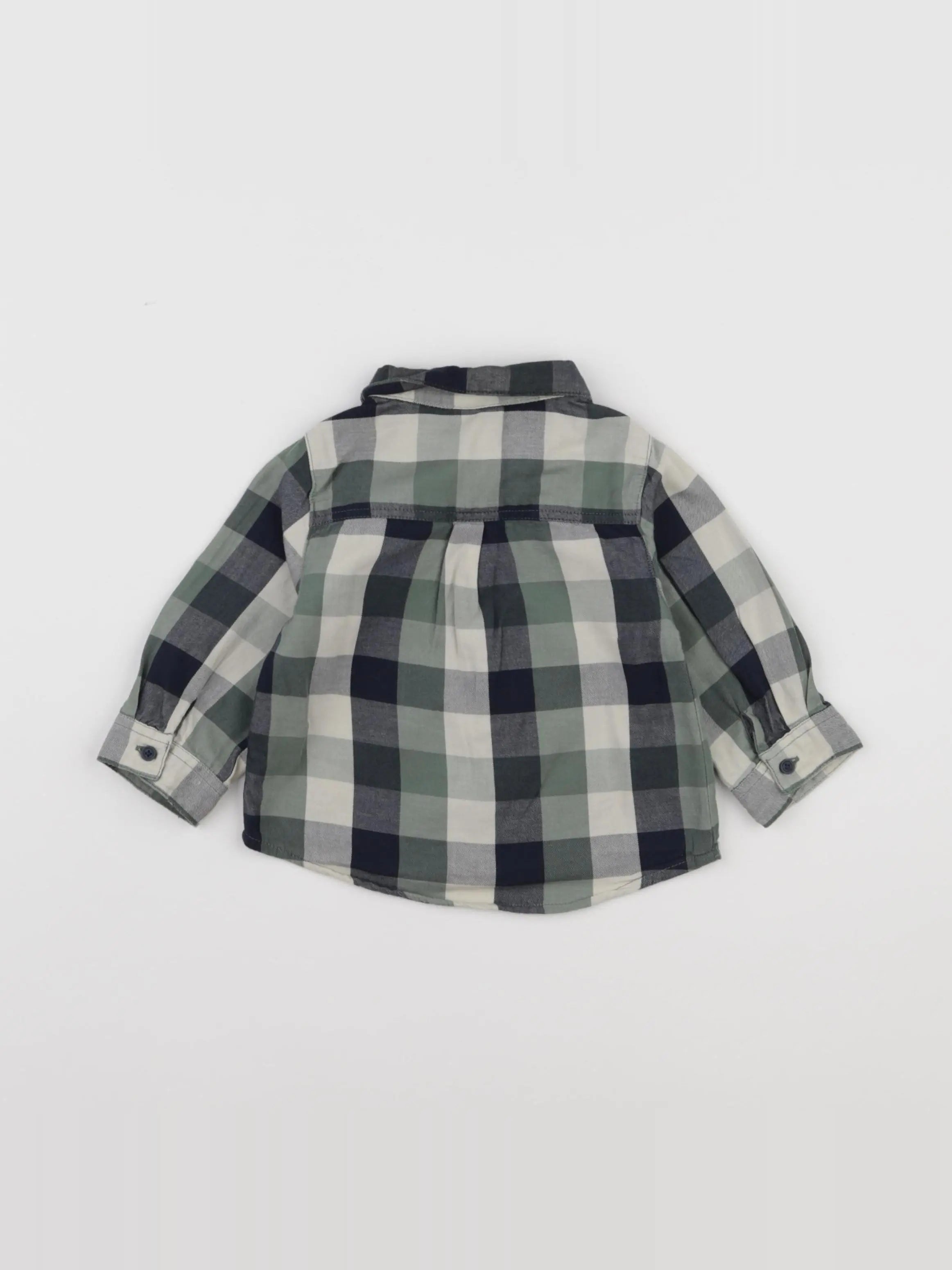 Tape à l'oeil - chemise bleu, vert - 9 mois