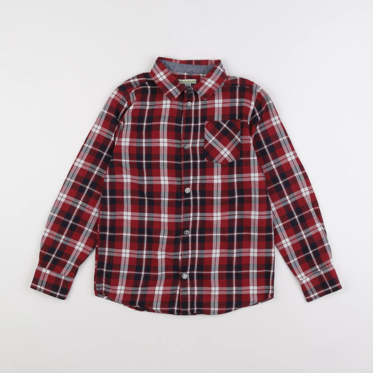 Vertbaudet - chemise imprimé au dos rouge - 10 ans