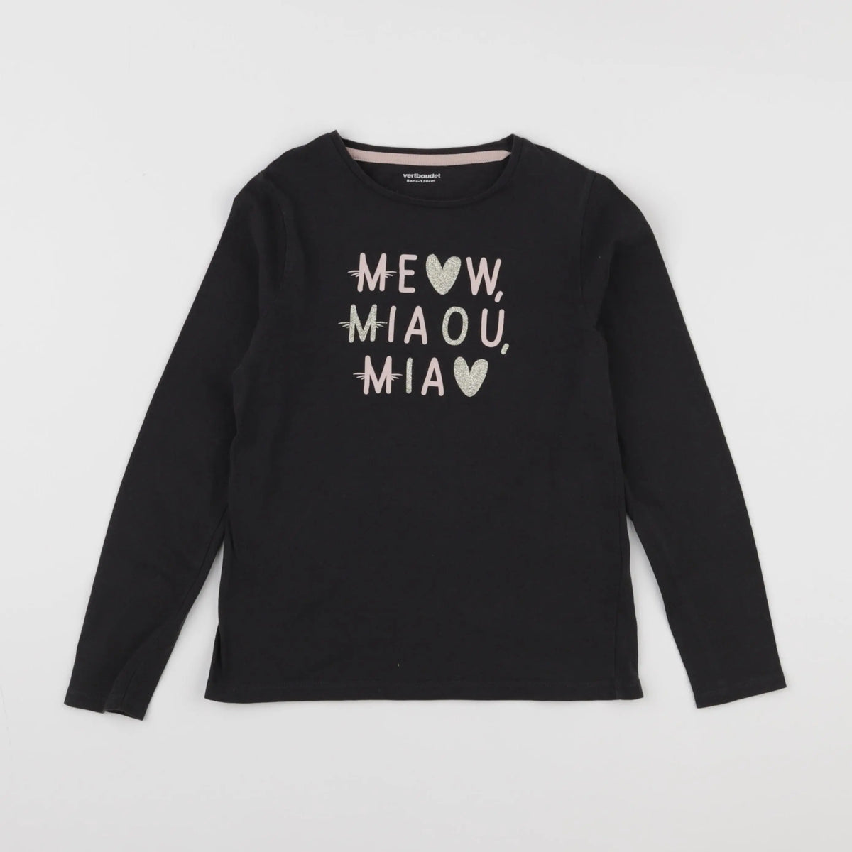 Vertbaudet - tee-shirt gris - 8 ans