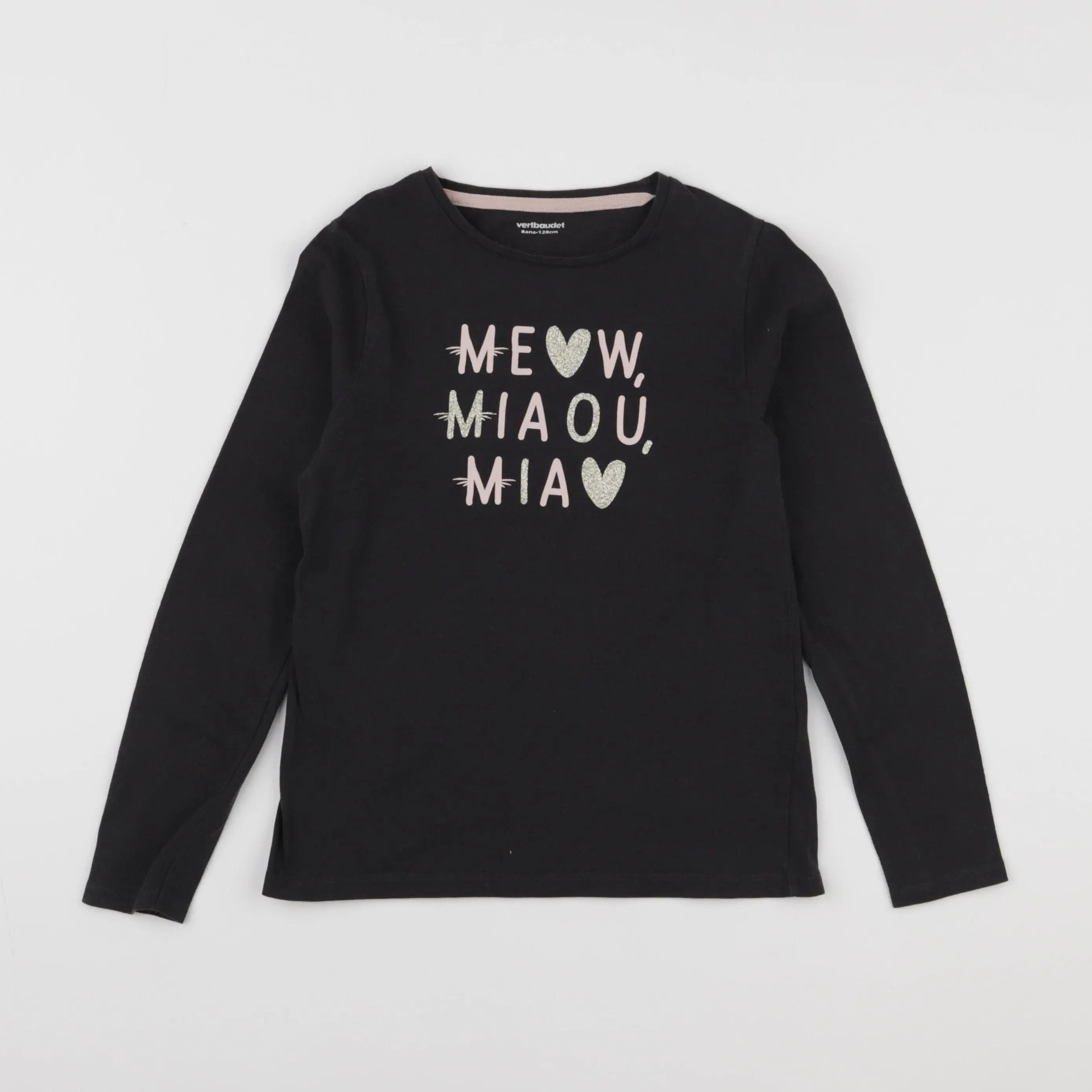 Vertbaudet - tee-shirt gris - 8 ans