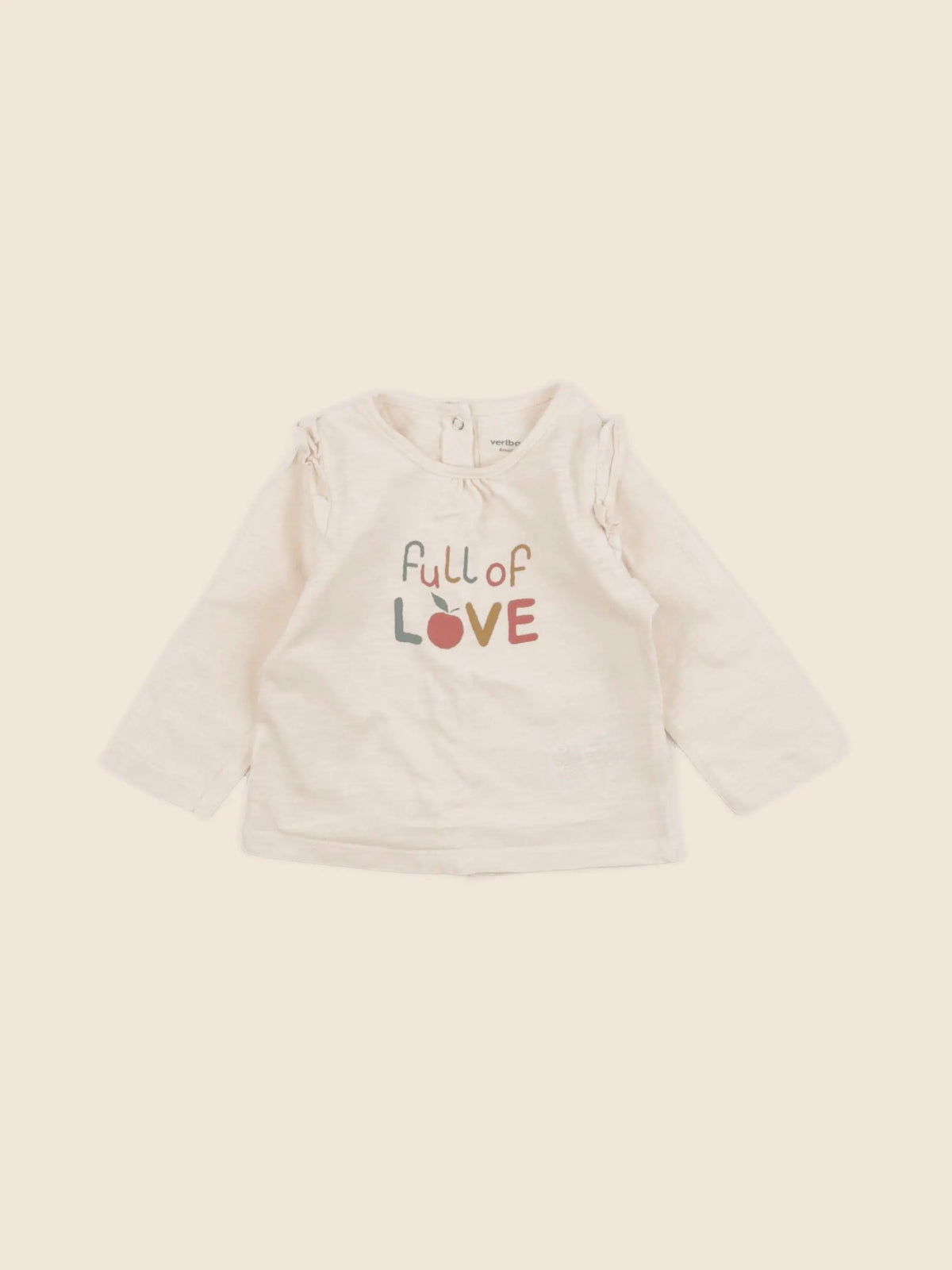 Vertbaudet - tee-shirt beige - 6 mois