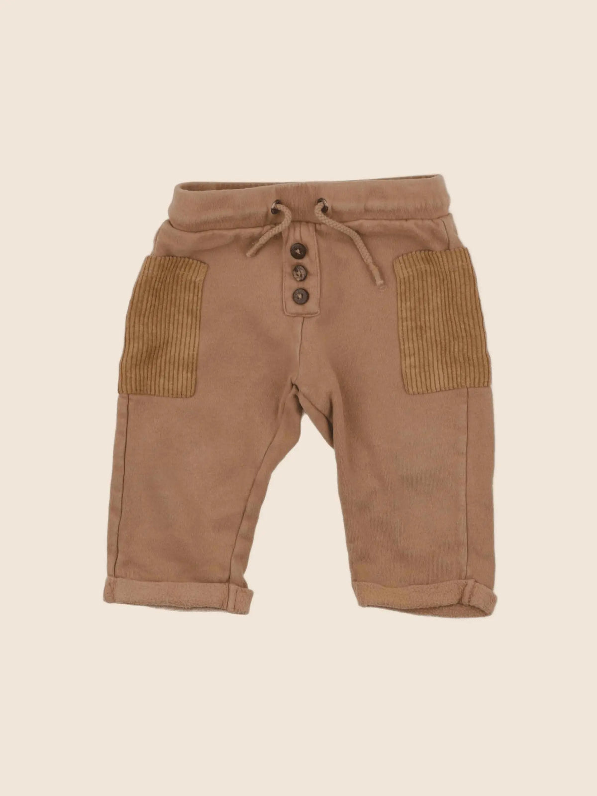 Vertbaudet - pantalon marron - 12 mois
