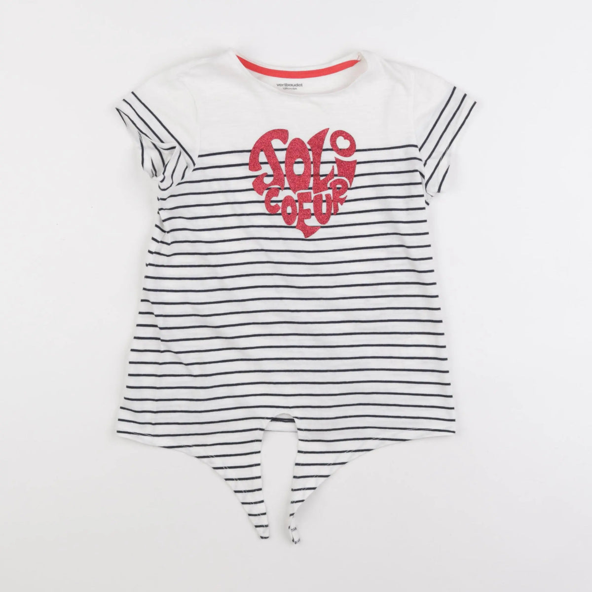Vertbaudet - tee-shirt blanc - 8 ans