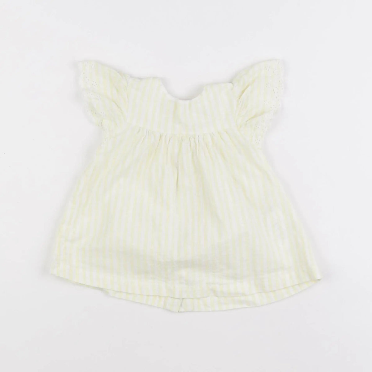 Vertbaudet - robe blanc, jaune - 3 mois