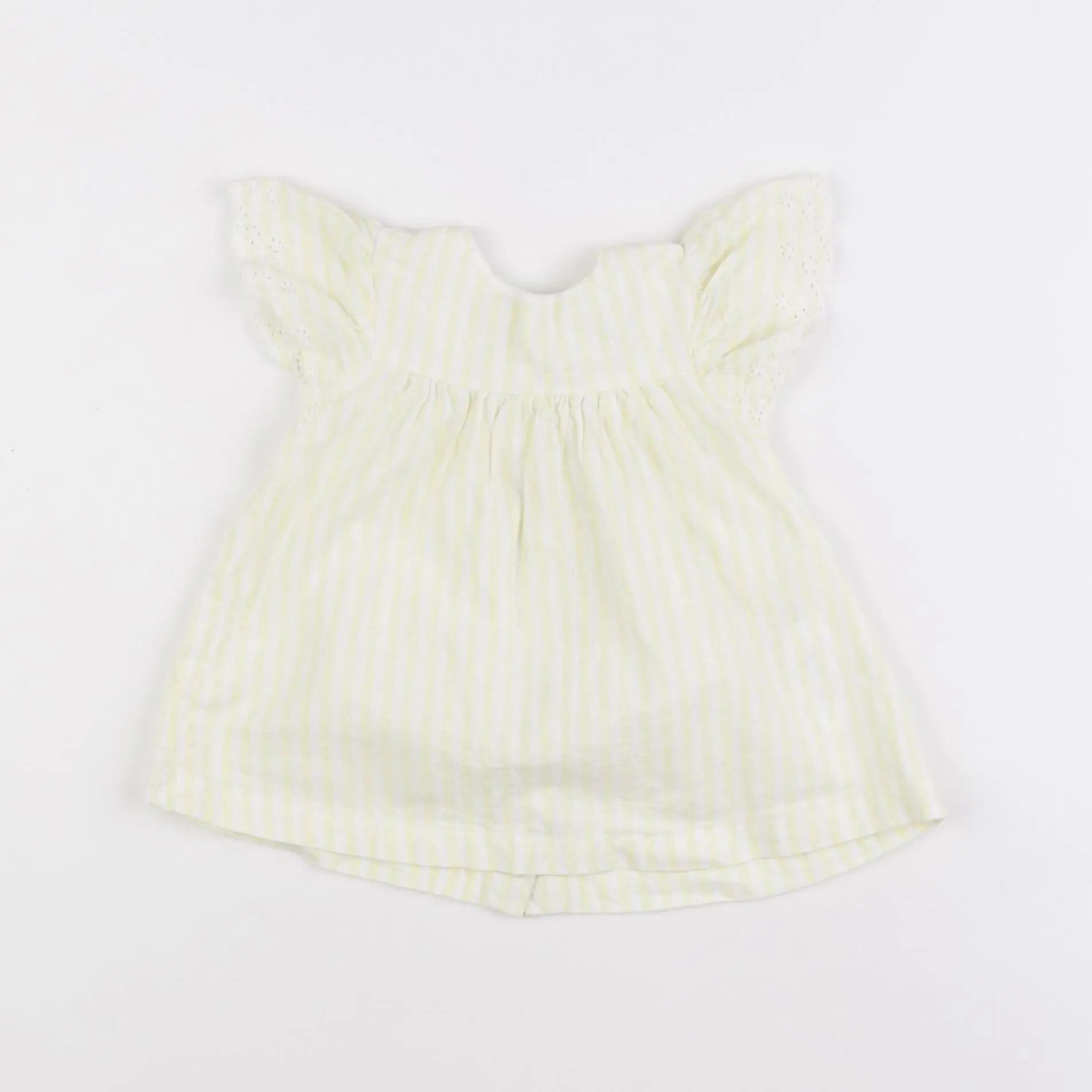 Vertbaudet - robe blanc, jaune - 3 mois