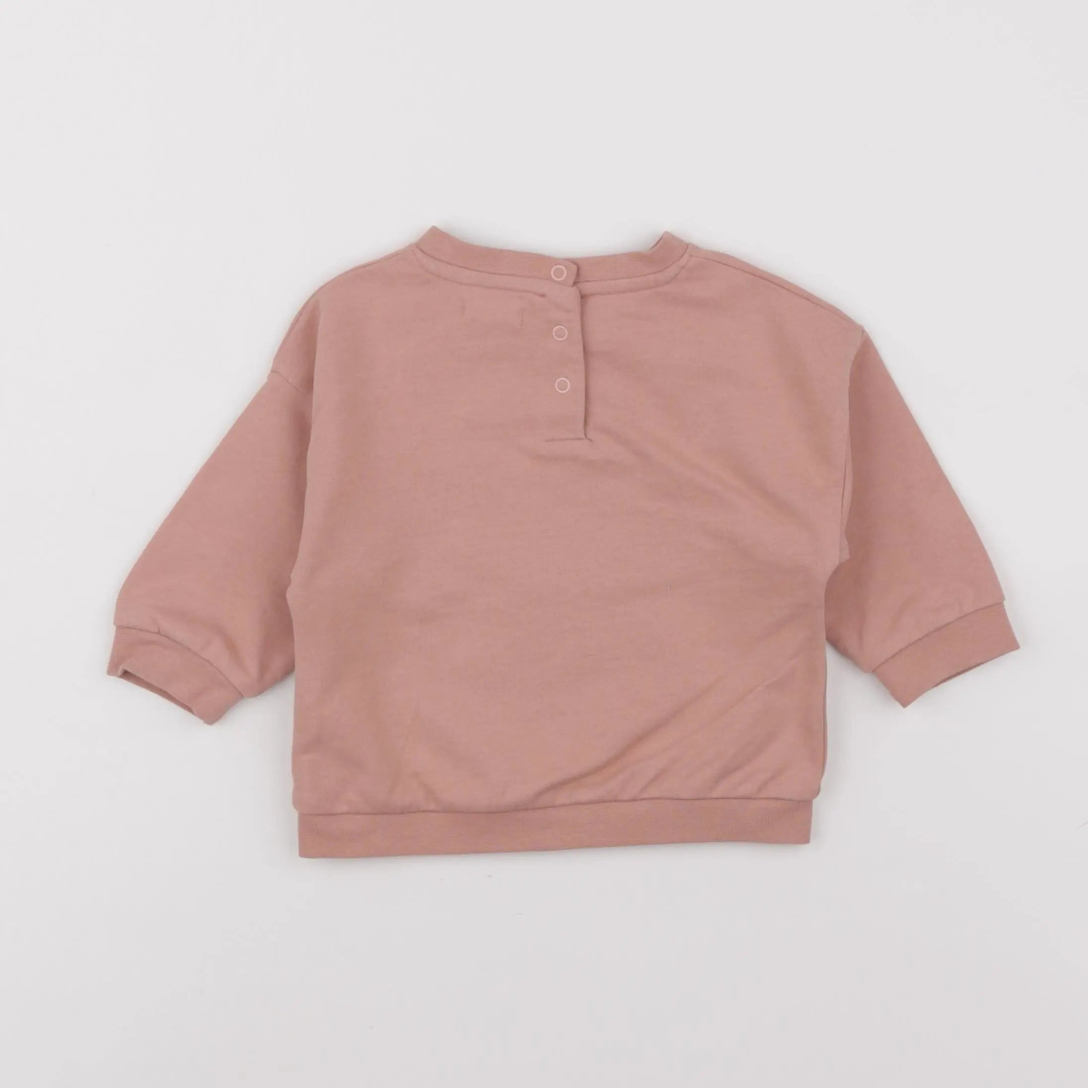 Vertbaudet - sweat rose - 9 mois
