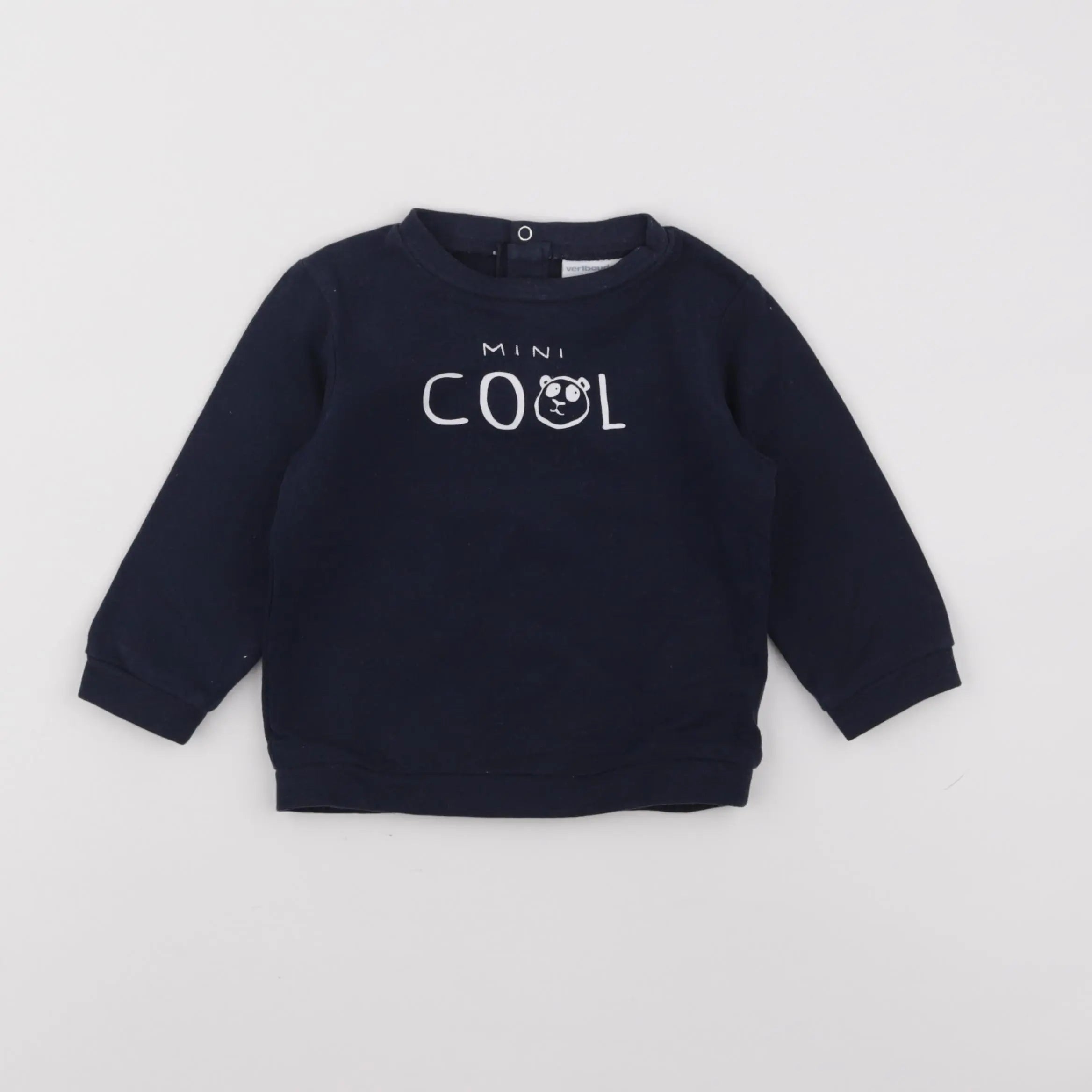 Vertbaudet - sweat bleu - 12 mois