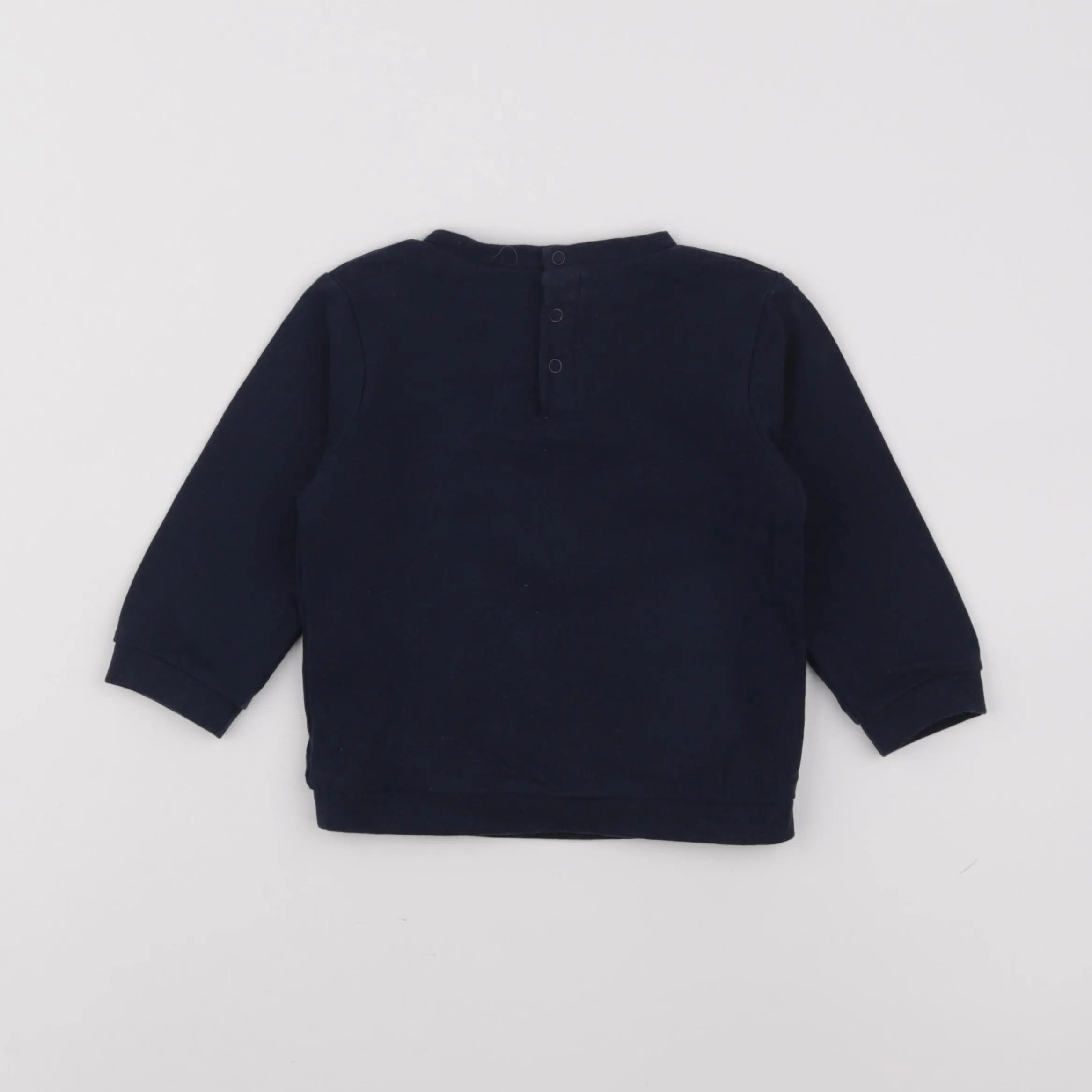 Vertbaudet - sweat bleu - 12 mois