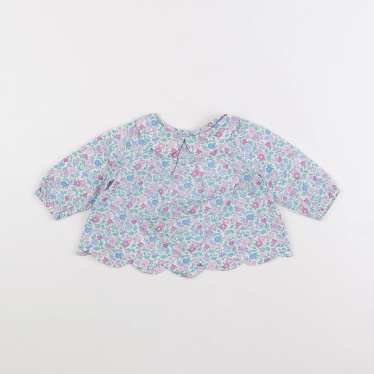 Jacadi - blouse liberty bleu - 6 mois