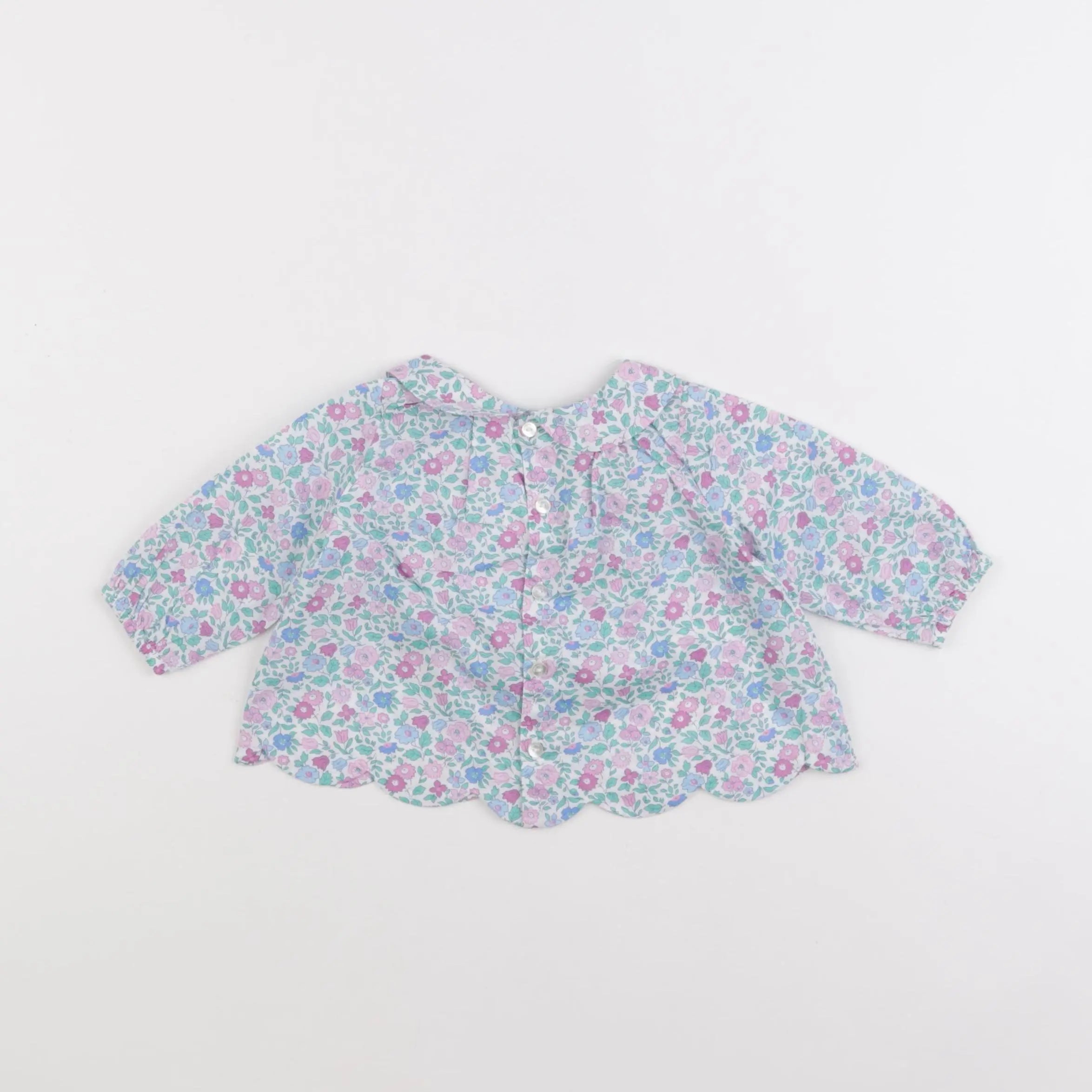 Jacadi - blouse liberty bleu - 6 mois