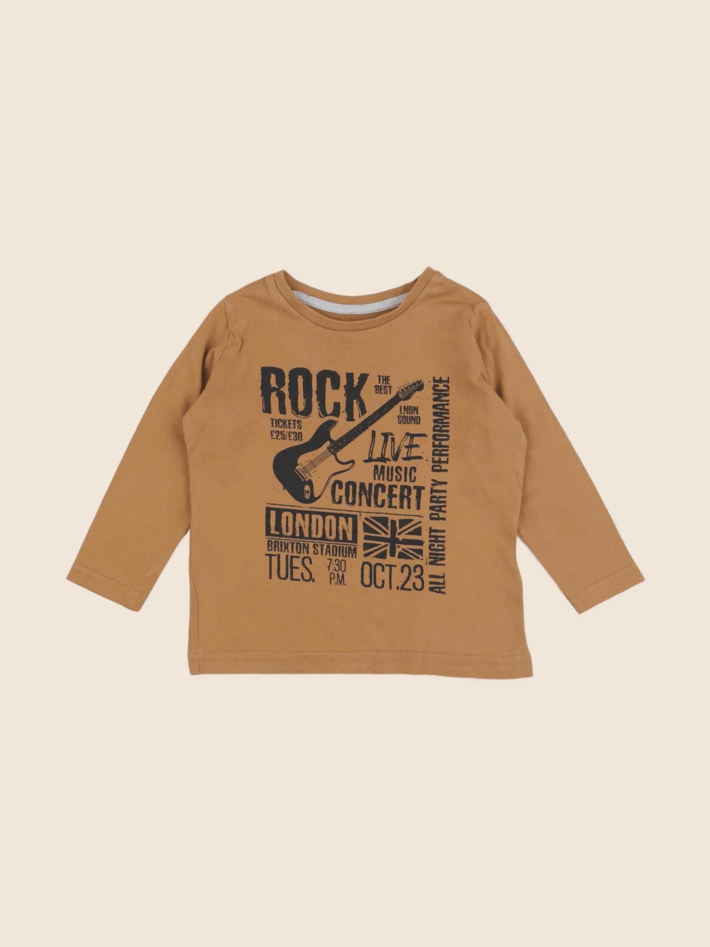 Vertbaudet - tee-shirt marron - 2 ans