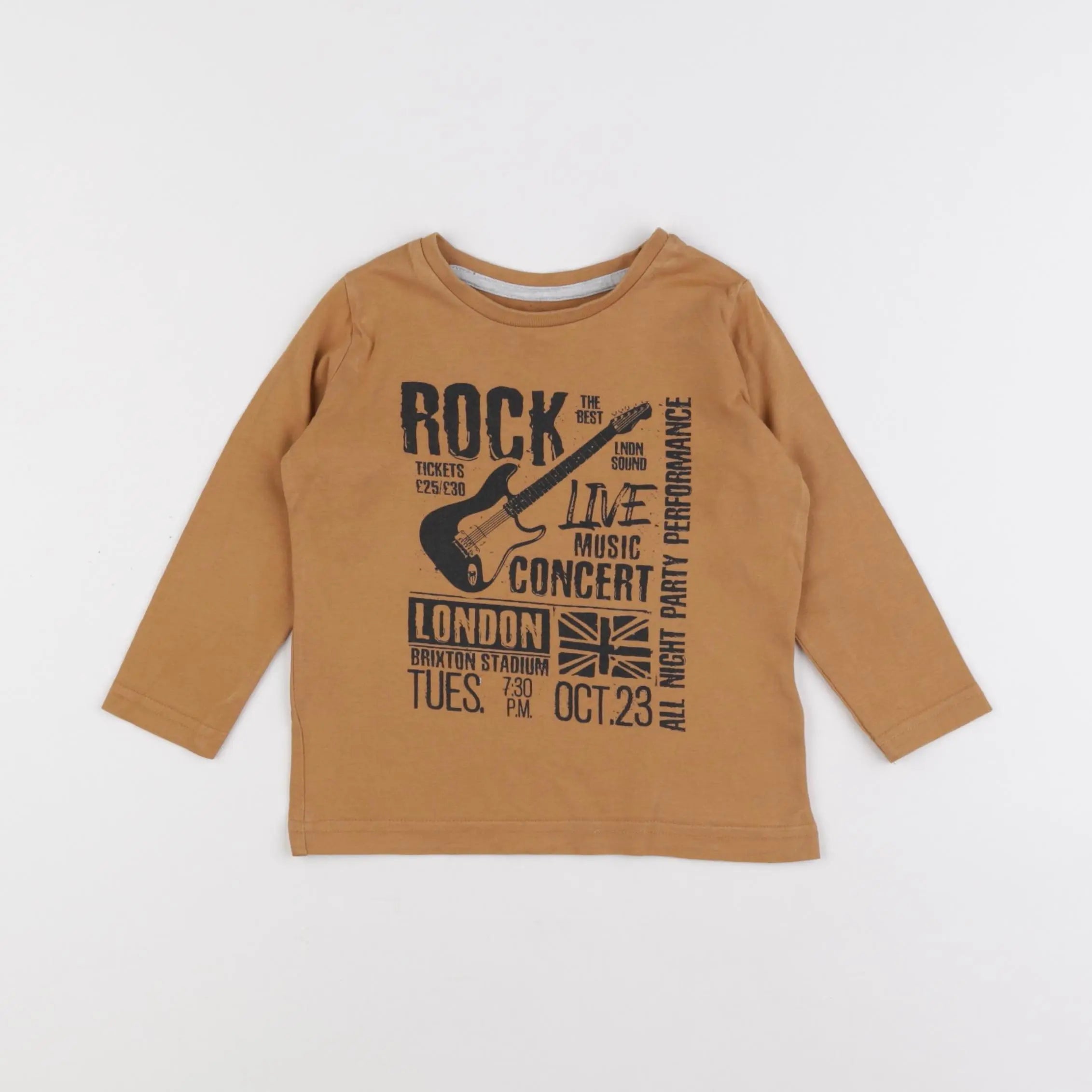 Vertbaudet - tee-shirt marron - 2 ans