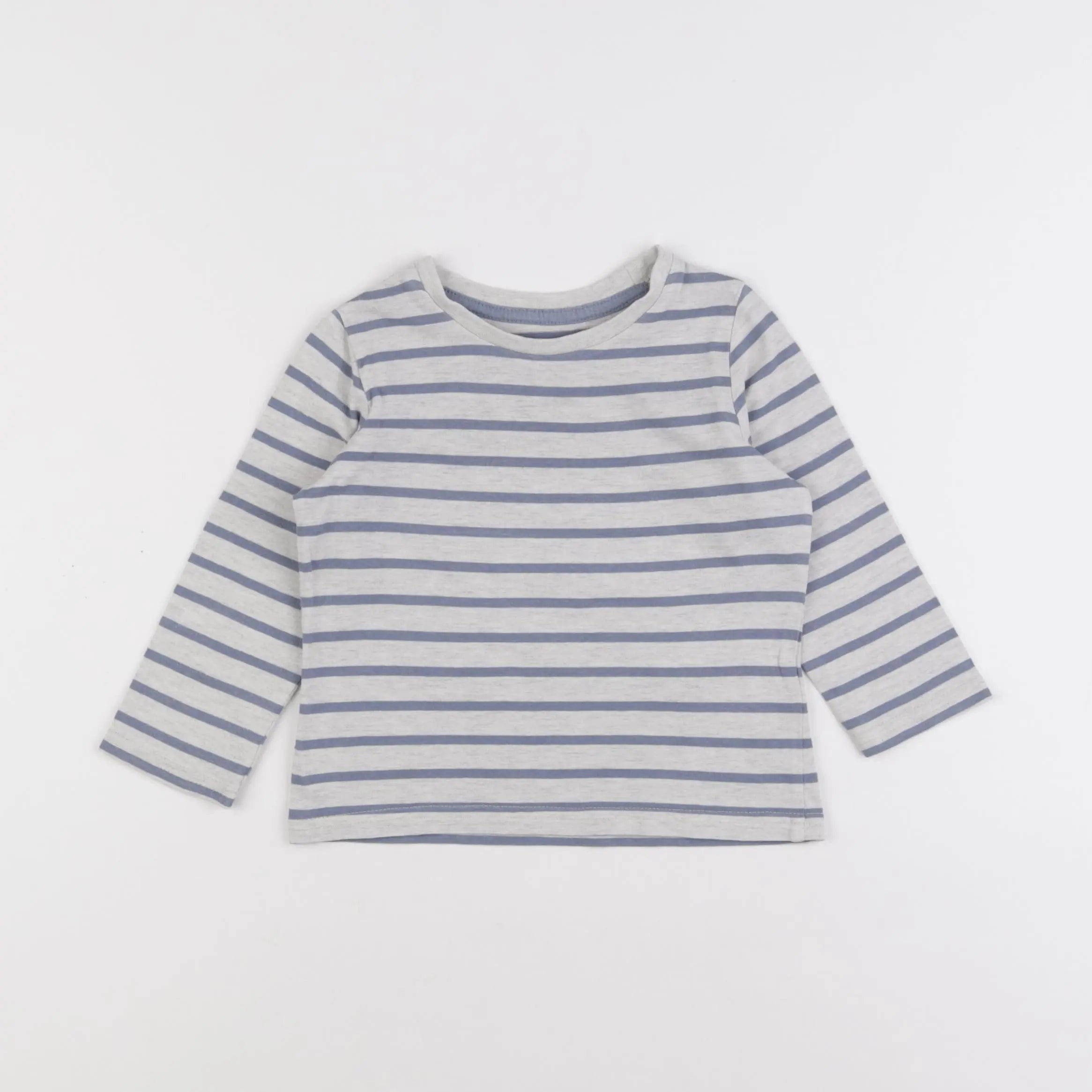 Vertbaudet - tee-shirt bleu, gris - 2 ans