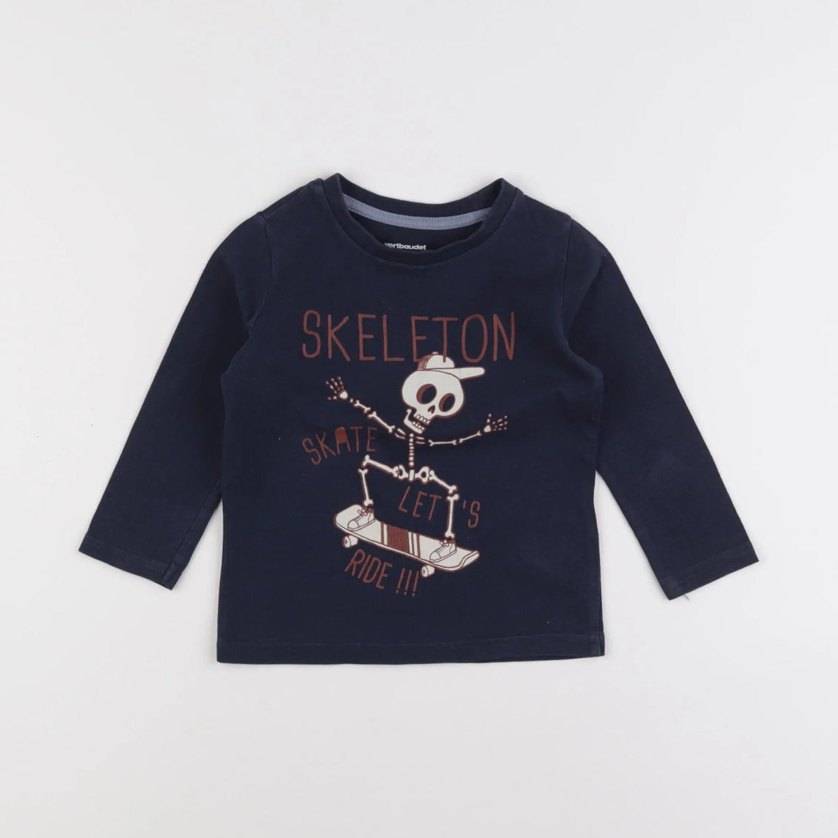 Vertbaudet - tee-shirt bleu - 2 ans