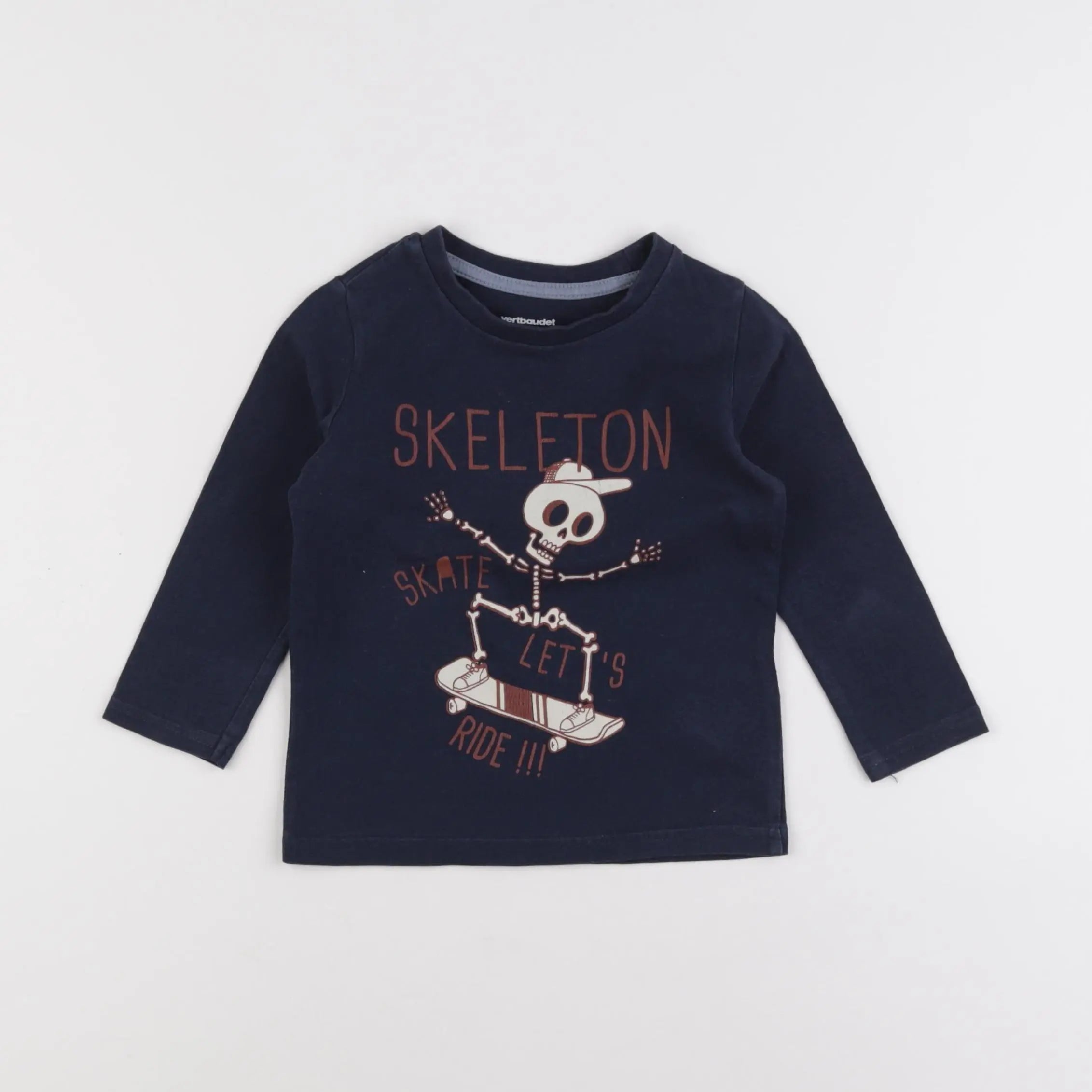 Vertbaudet - tee-shirt bleu - 2 ans