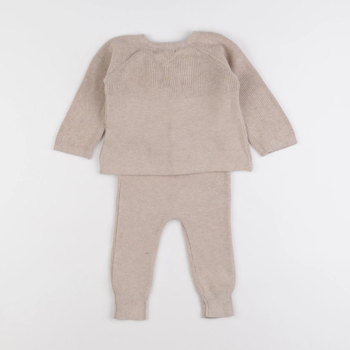 Vertbaudet - ensemble beige - 12 mois