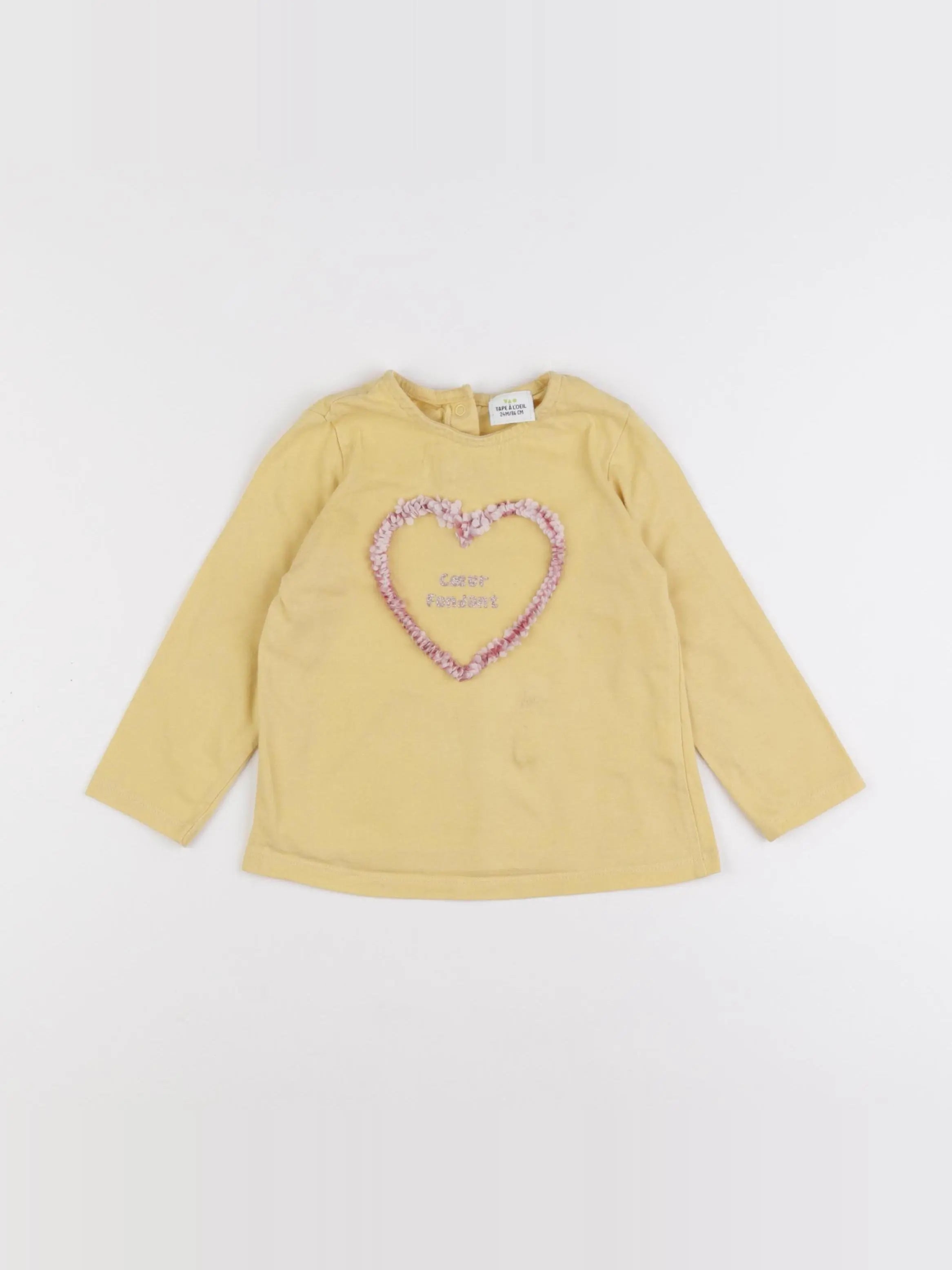 Tape à l'oeil - tee-shirt jaune - 2 ans