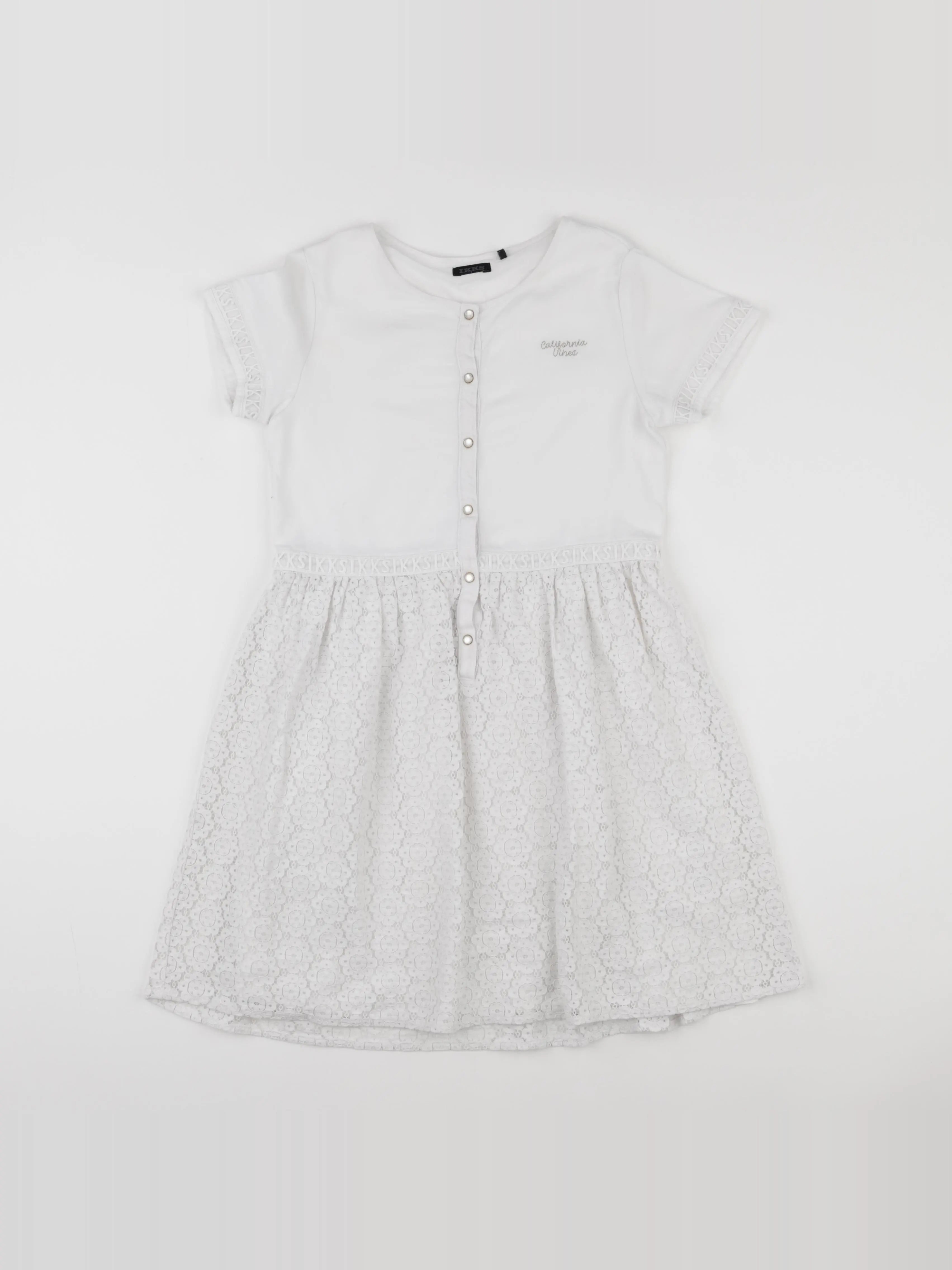 IKKS - robe blanc - 10 ans