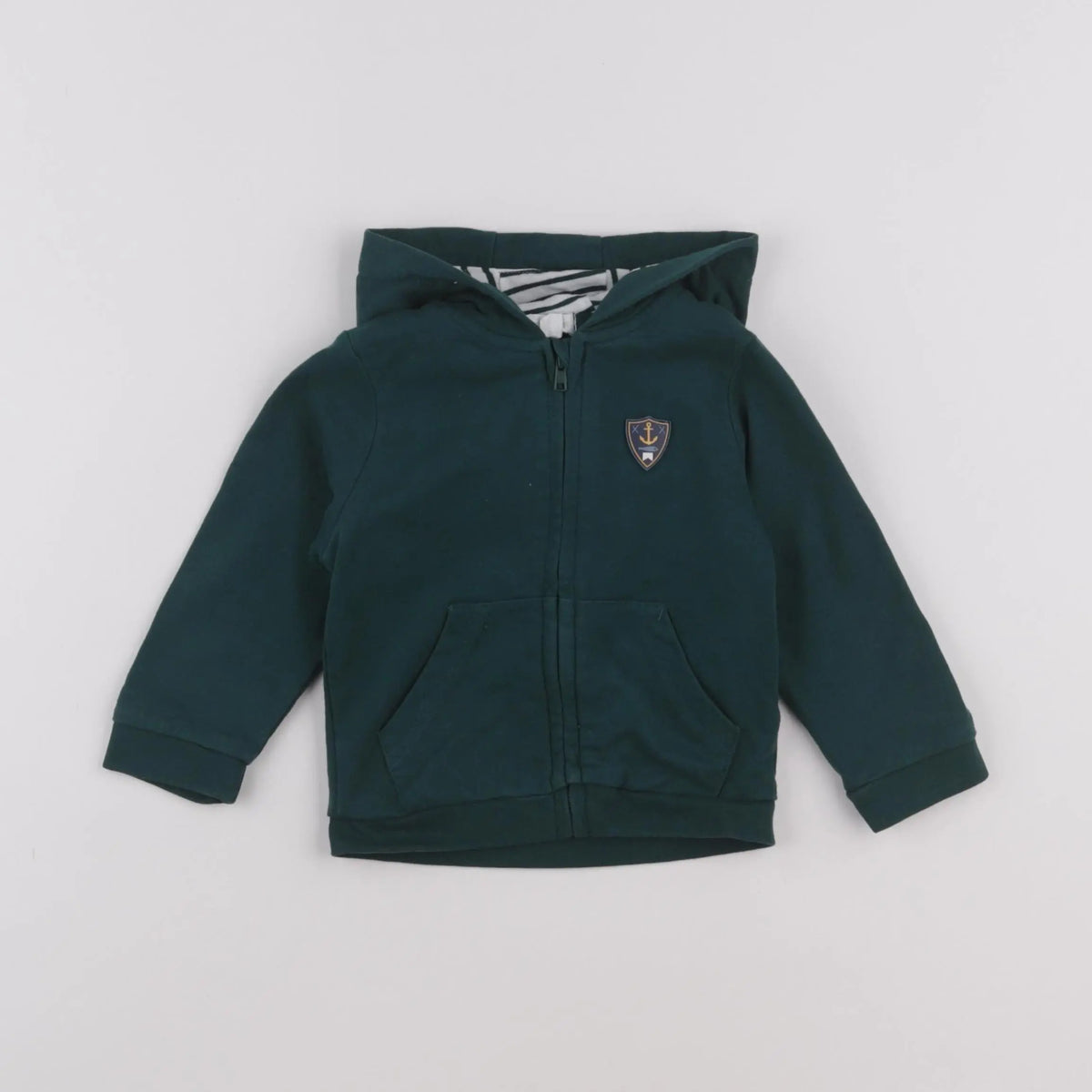 Vertbaudet - sweat vert - 12 mois