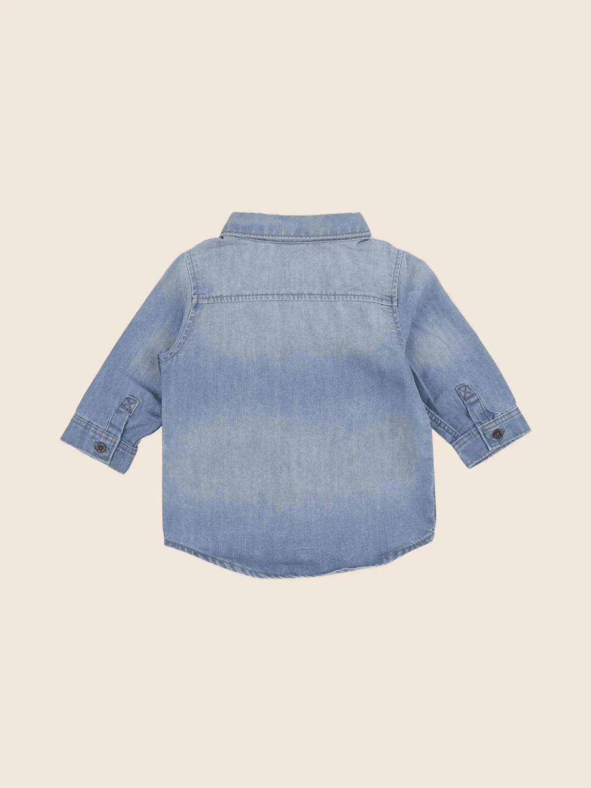 H&M - chemise bleu - 4/6 mois
