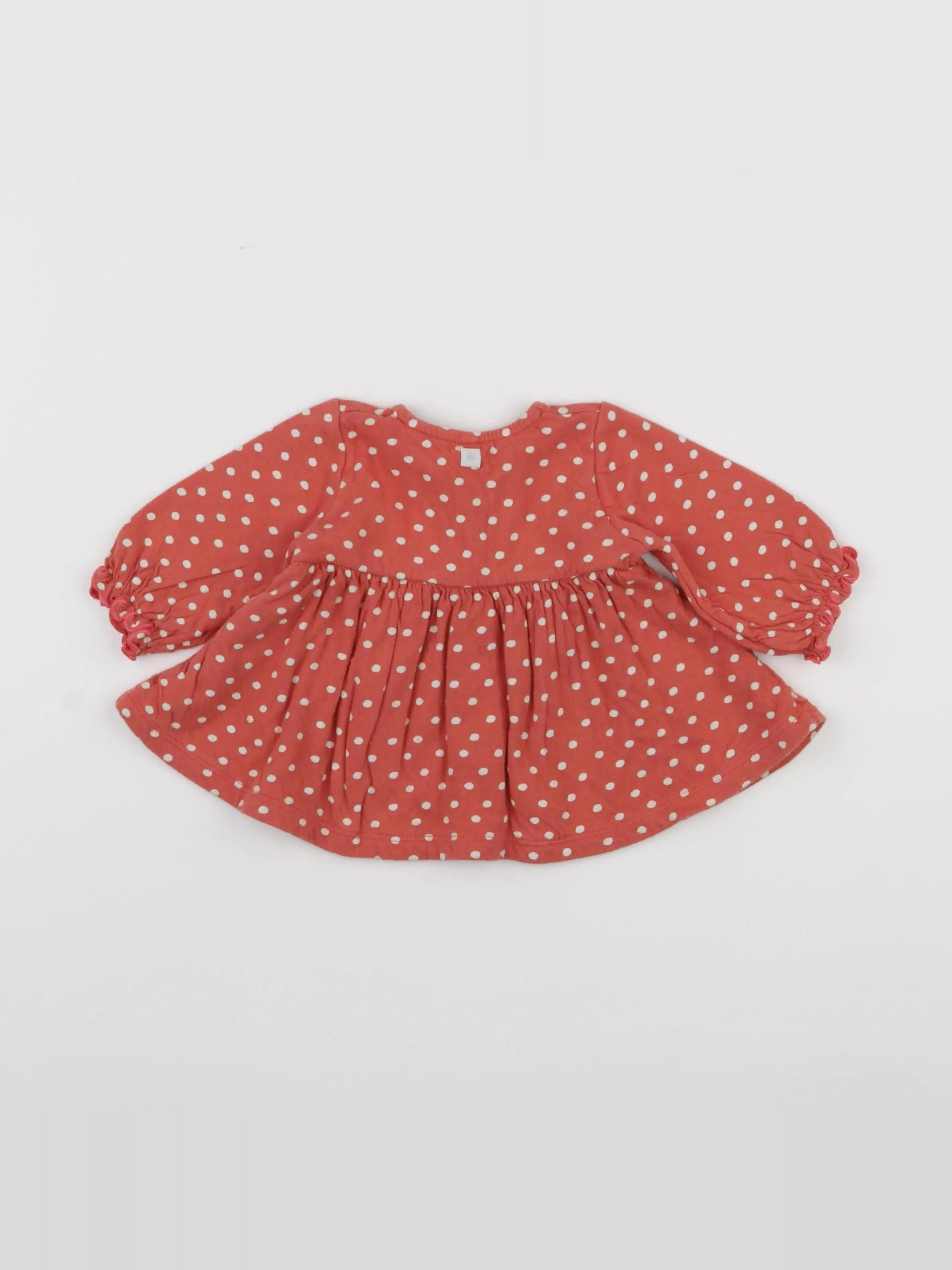 Petit Bateau - robe rouge - 3 mois