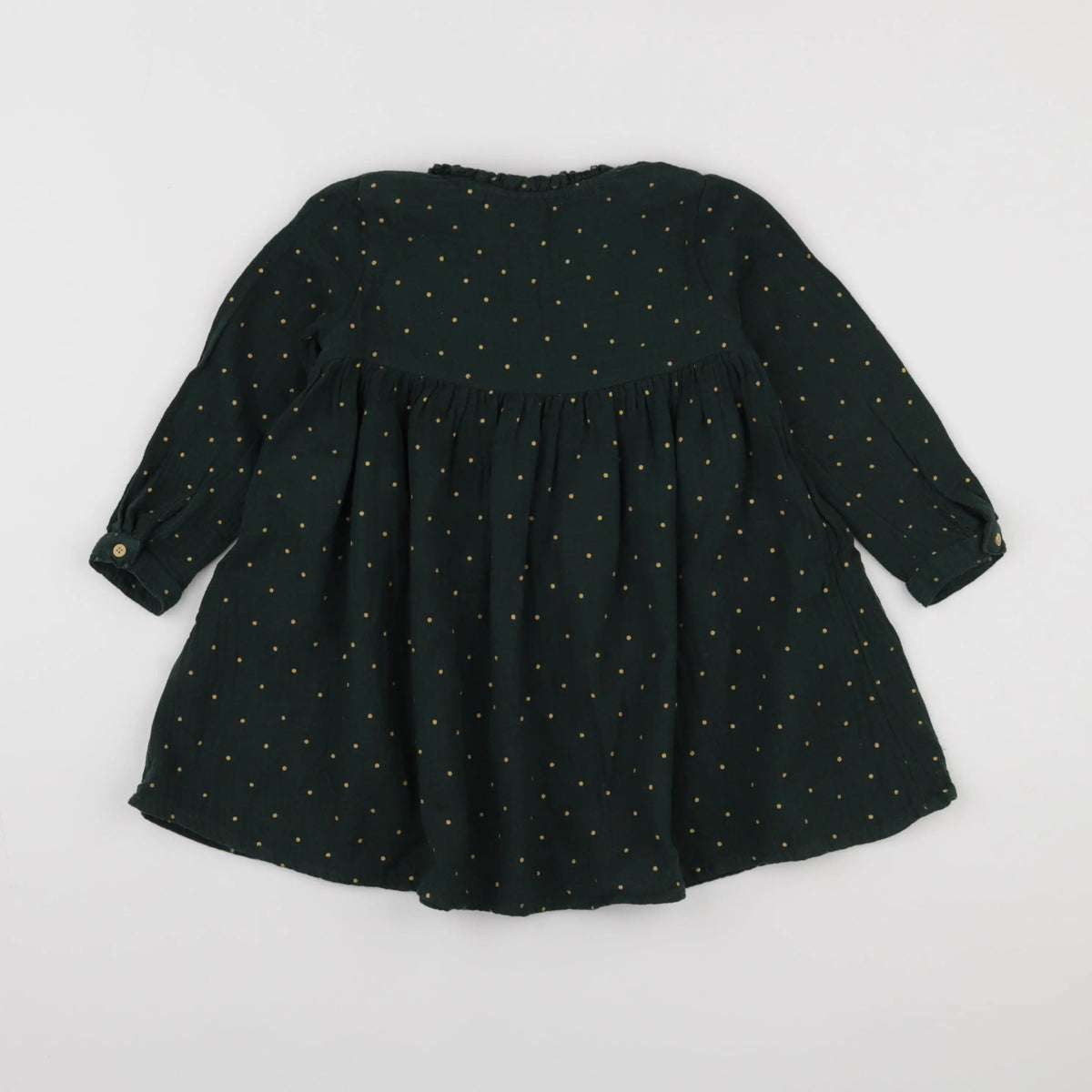 Vertbaudet - robe vert, or - 3 ans