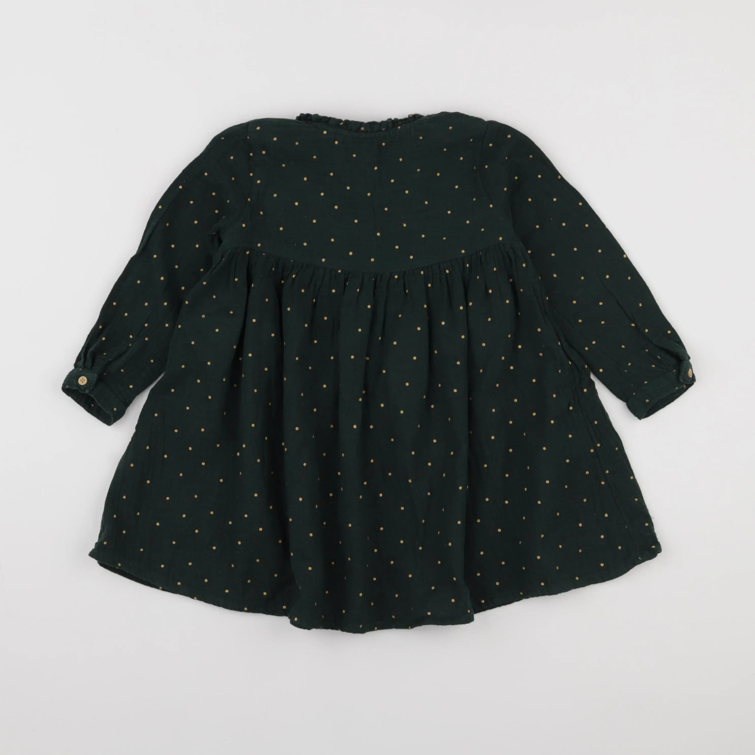 Vertbaudet - robe vert, or - 3 ans