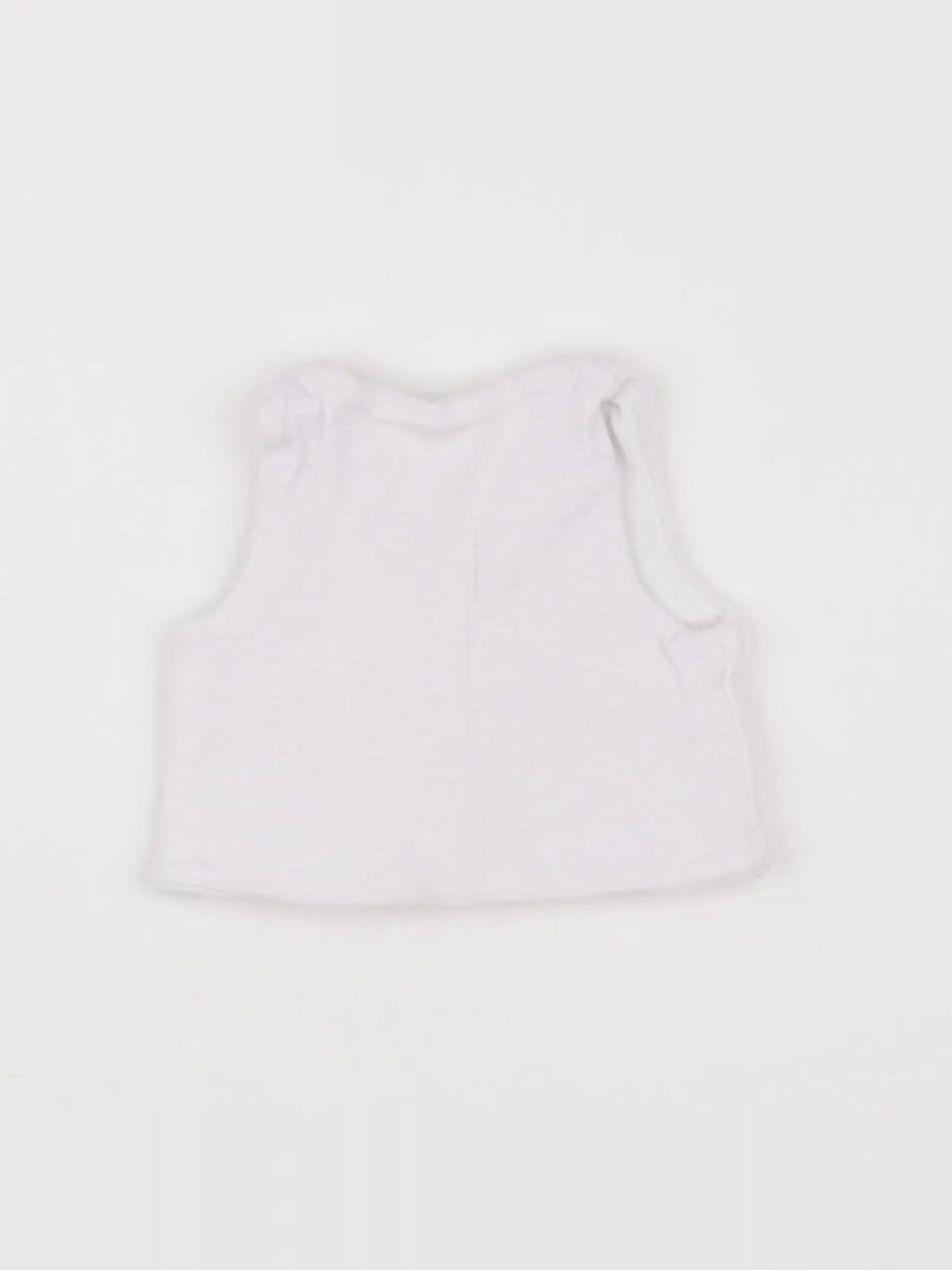 Petit Bateau - gilet blanc - 0 mois