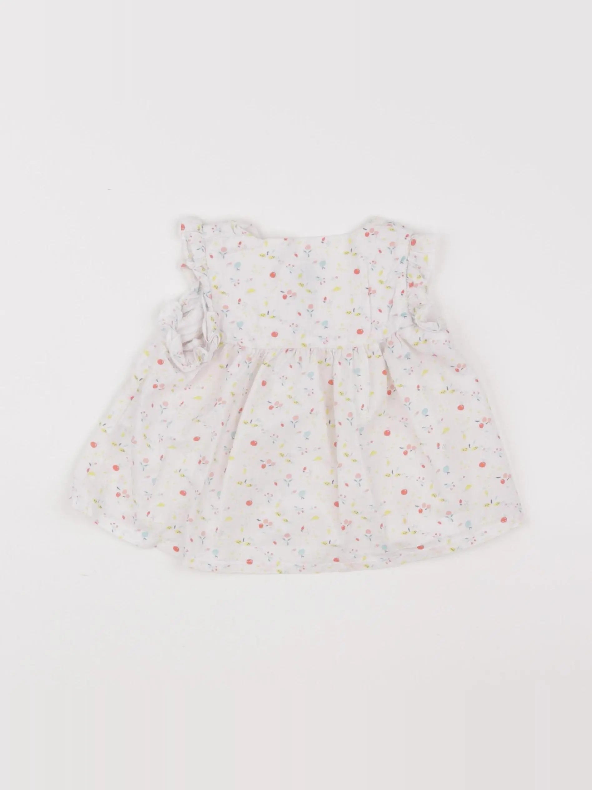 Petit Bateau - blouse blanc - 12 mois
