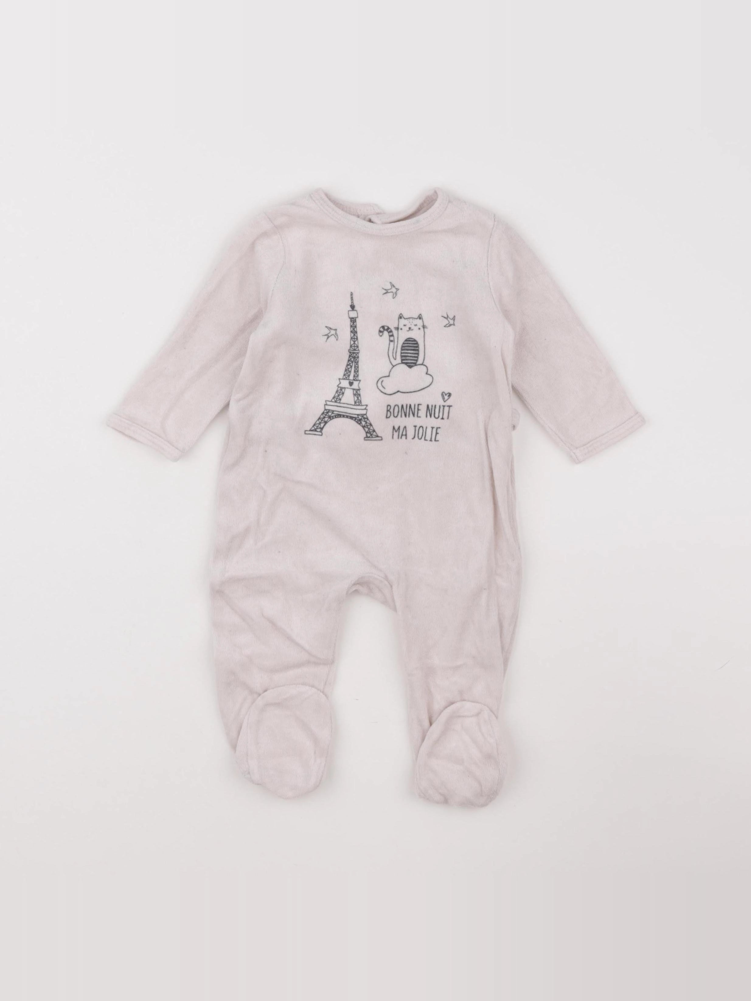 La Redoute - pyjama velours beige - 6 mois