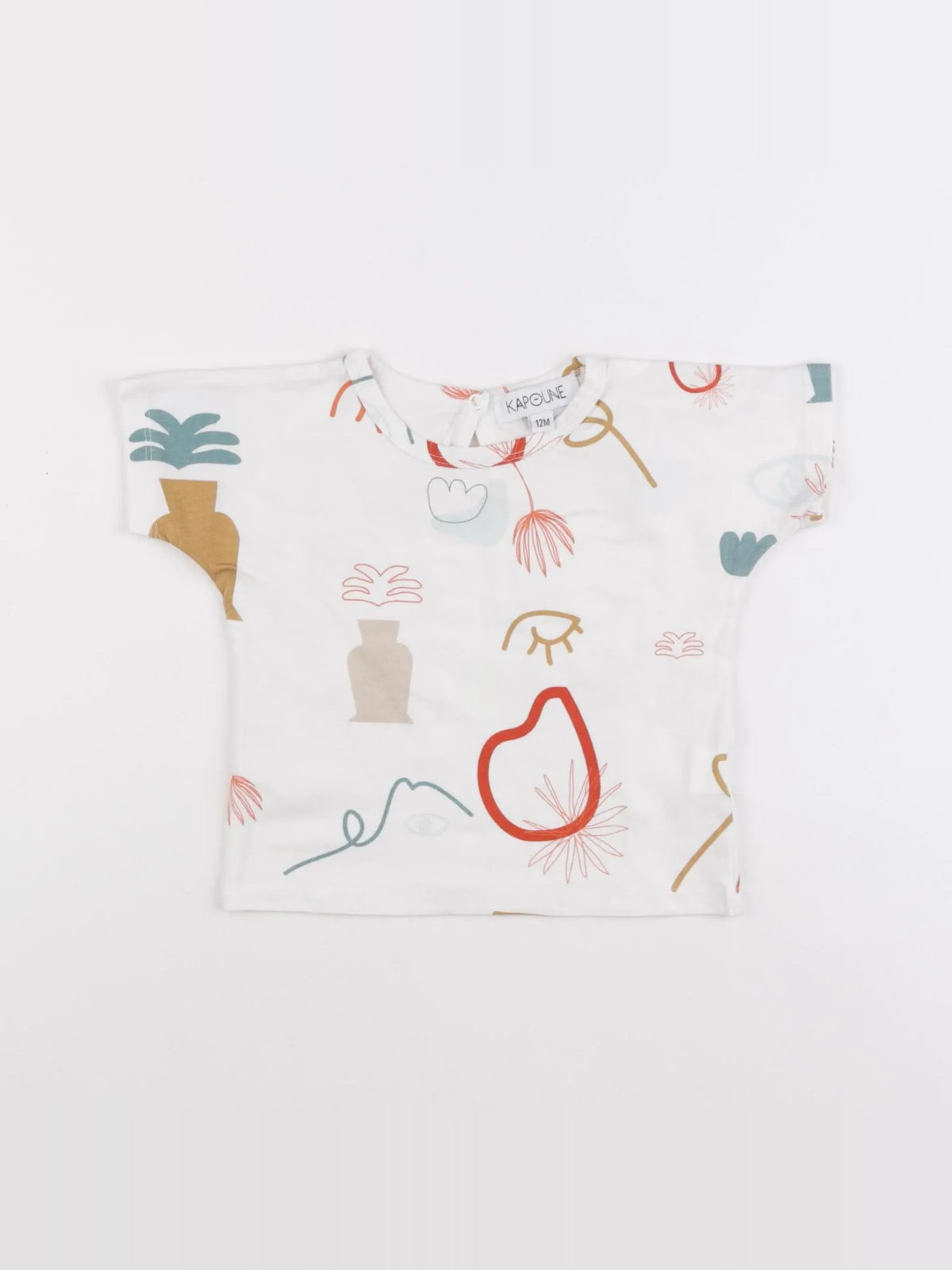 Kapoune - tee-shirt blanc - 12 mois