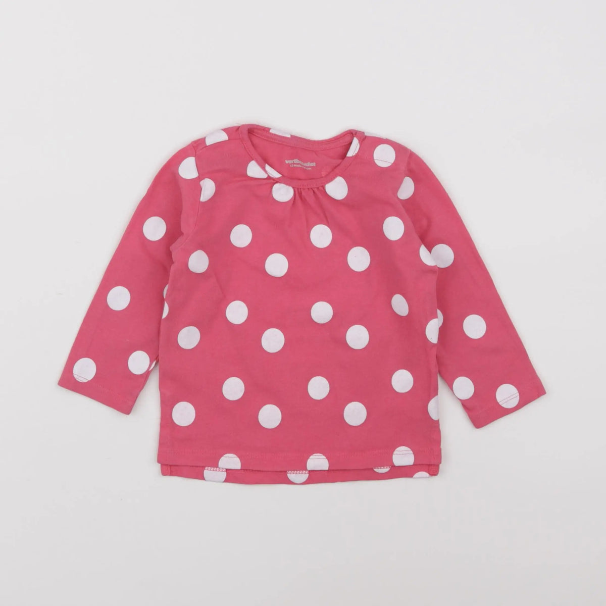 Vertbaudet - tee-shirt rose - 12 mois