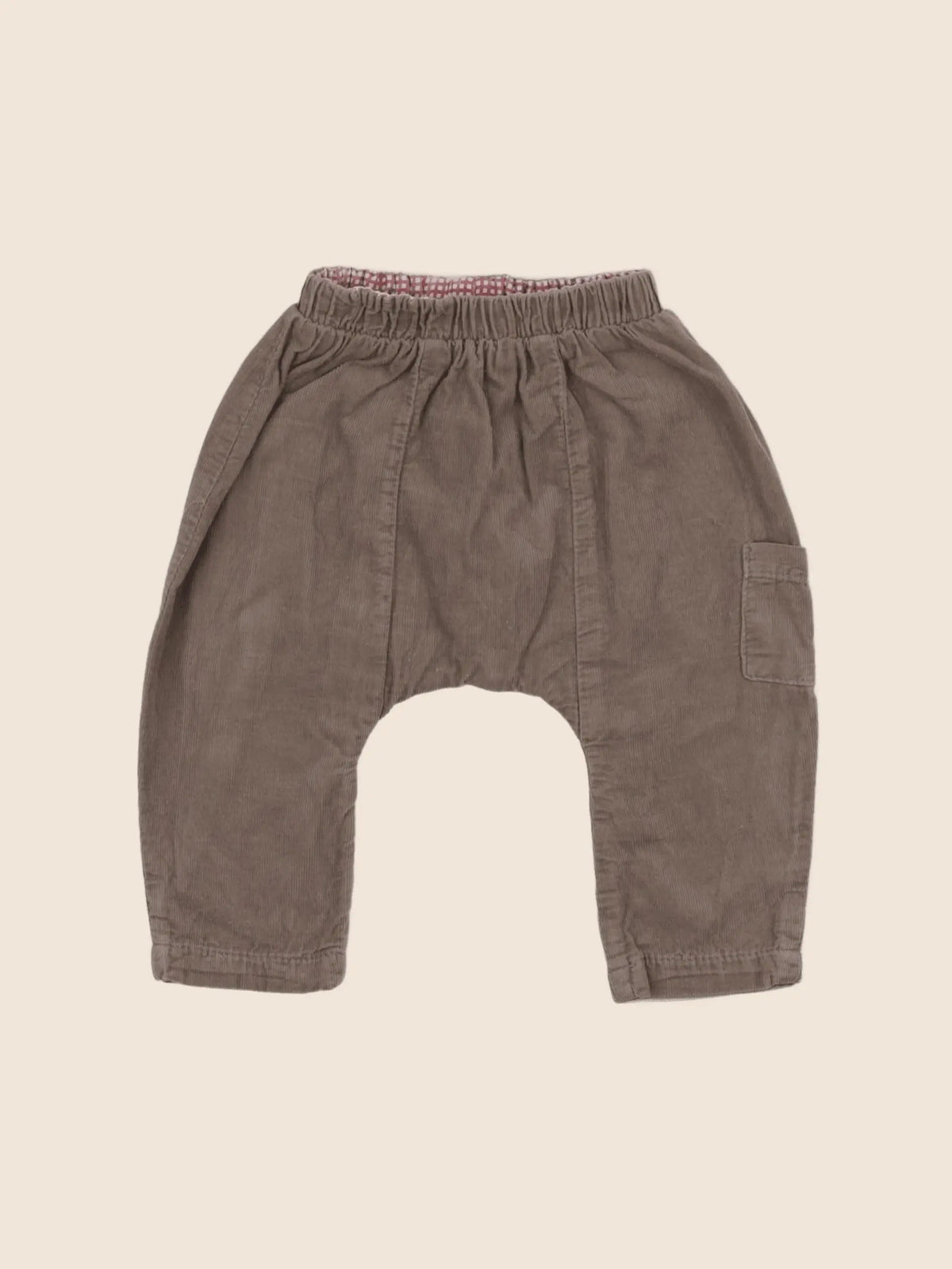 Vertbaudet - sarouel marron - 6 mois