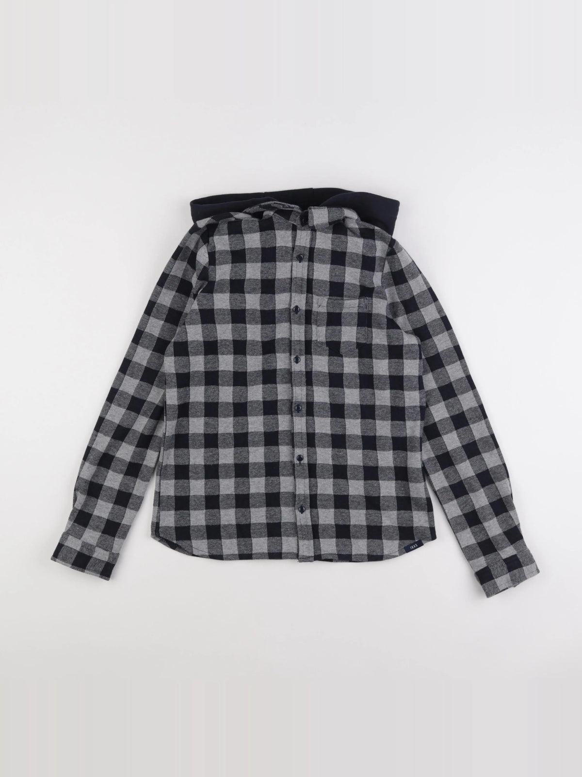 IKKS - chemise bleu, gris - 12 ans