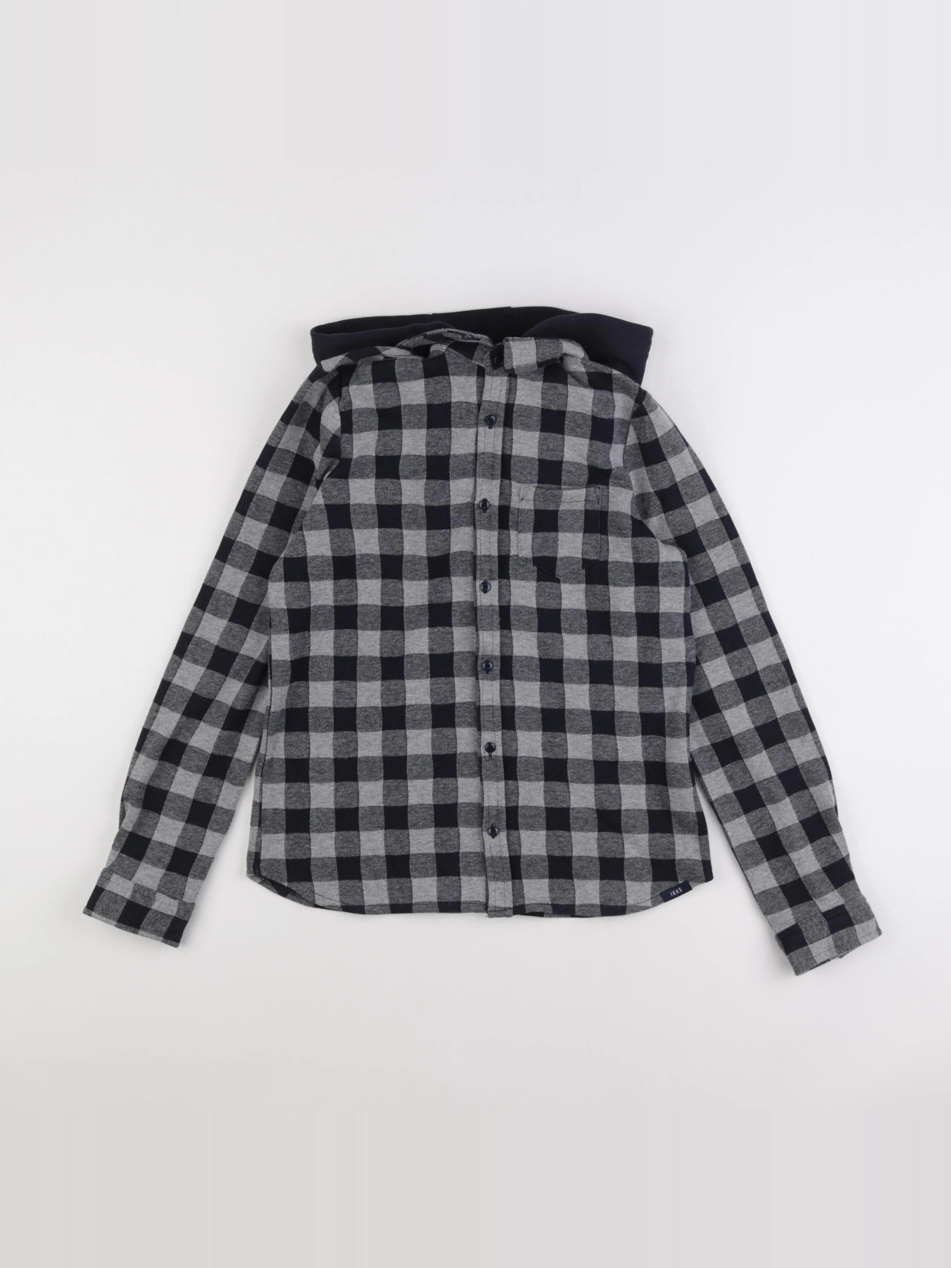 IKKS - chemise bleu, gris - 12 ans