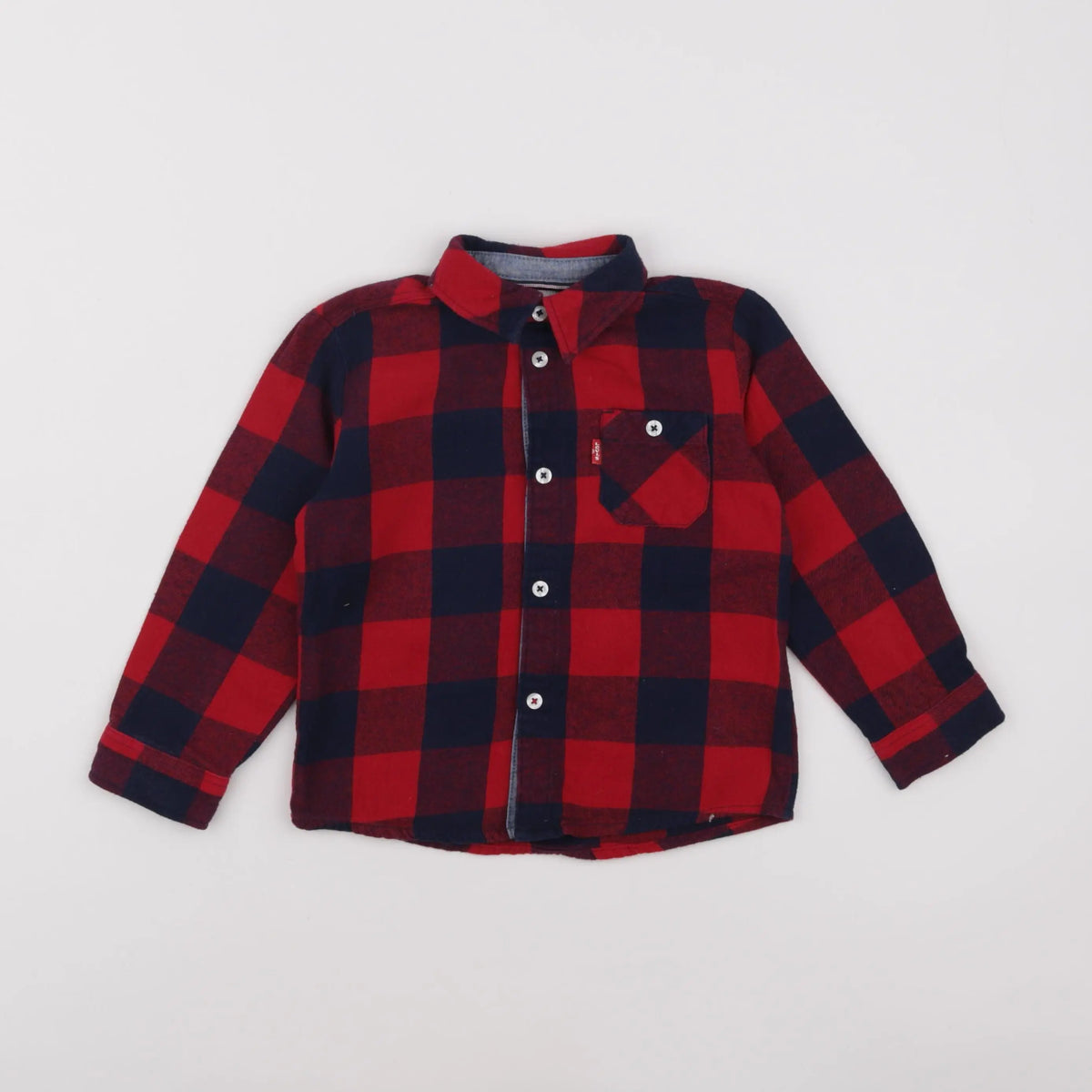 Levi's - chemise rouge, bleu - 24 mois