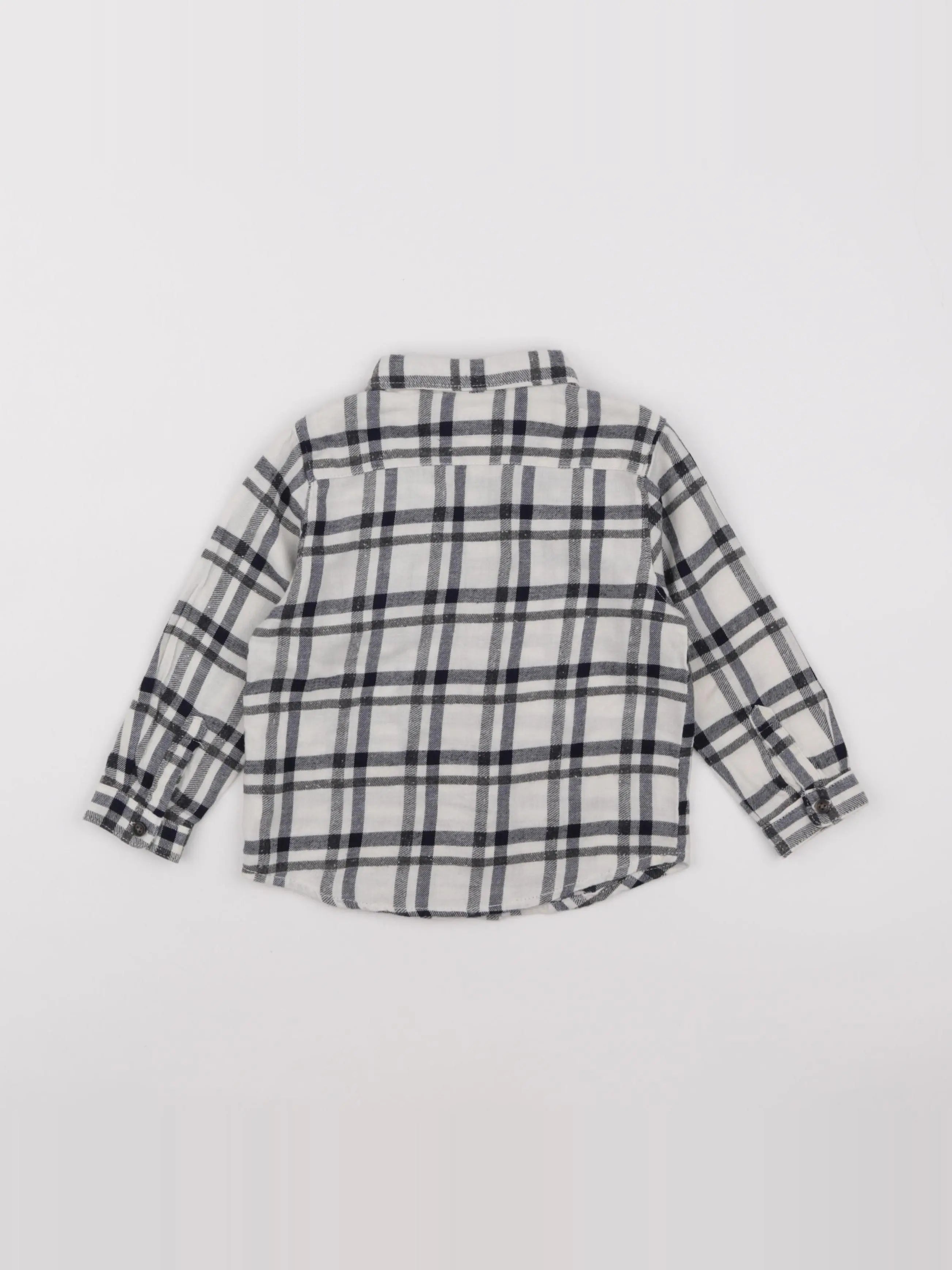 Zara - chemise bleu, blanc - 18/24 mois