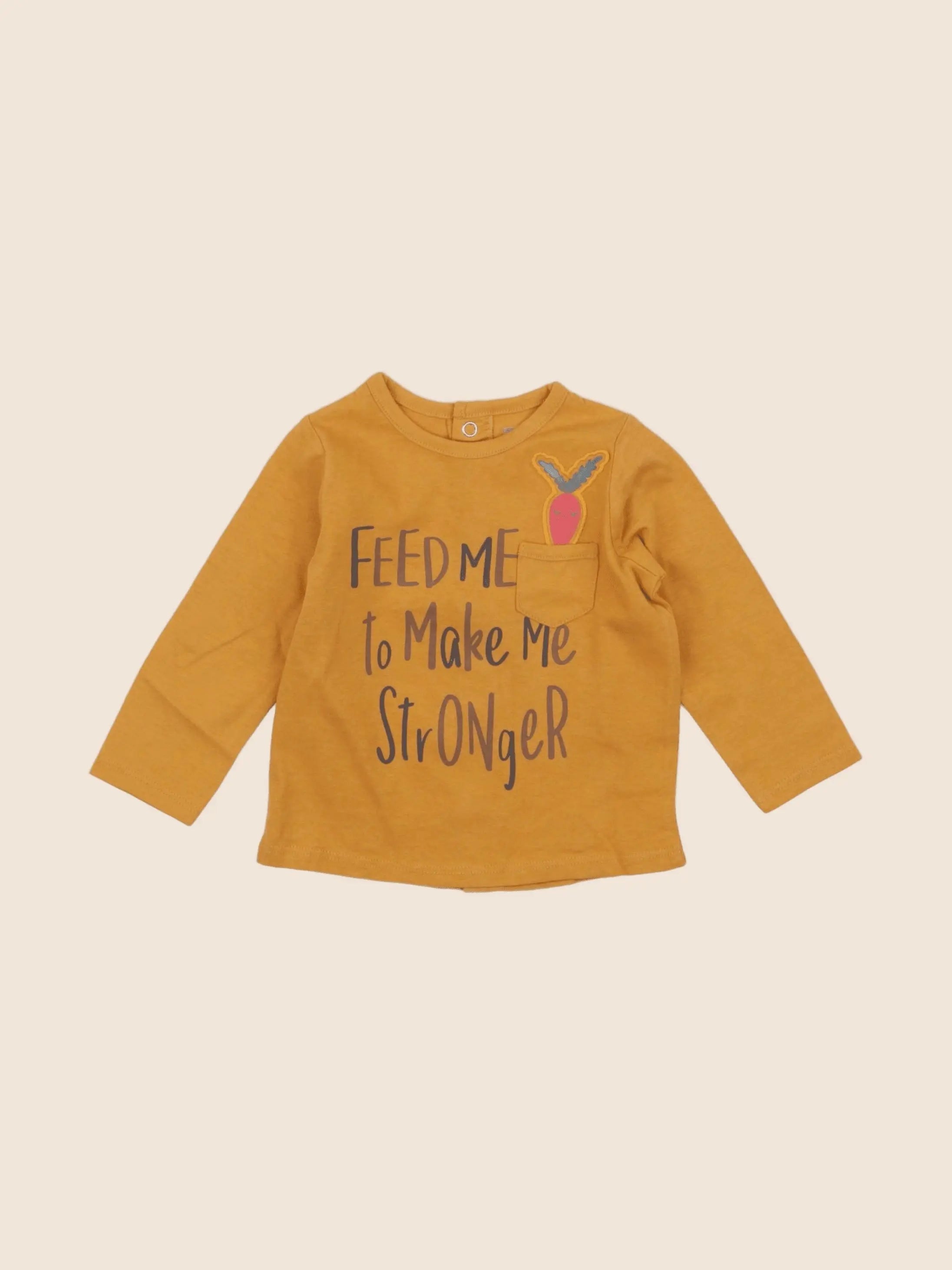 Vertbaudet - tee-shirt orange - 6 mois