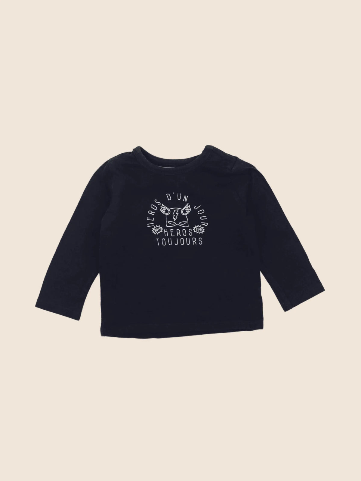 Vertbaudet - tee-shirt bleu - 9 mois